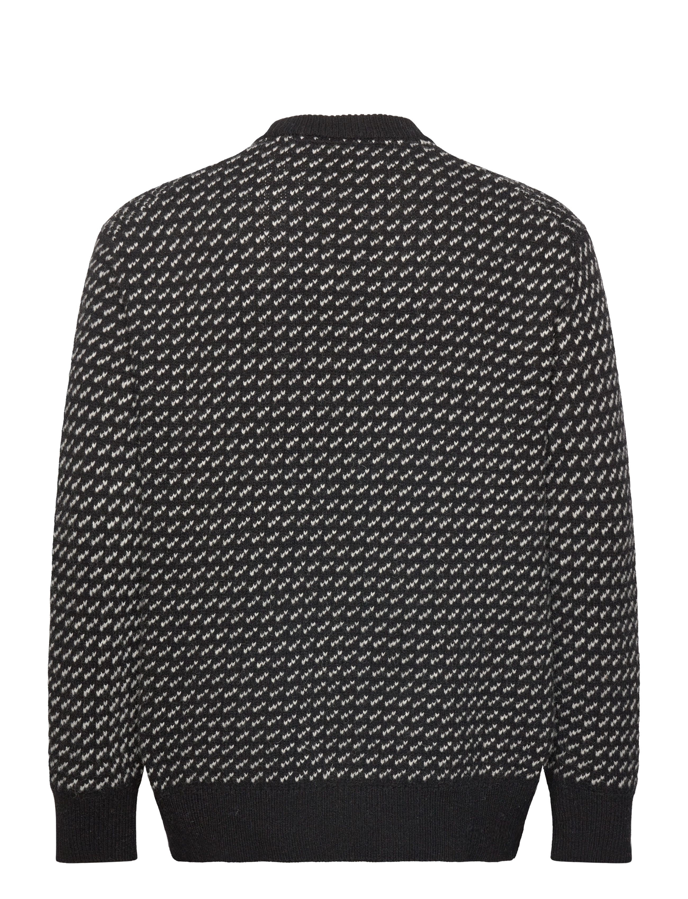 Mads Nørgaard - Shetland Gustav Lusekofte Knit - black/grey melange - 1