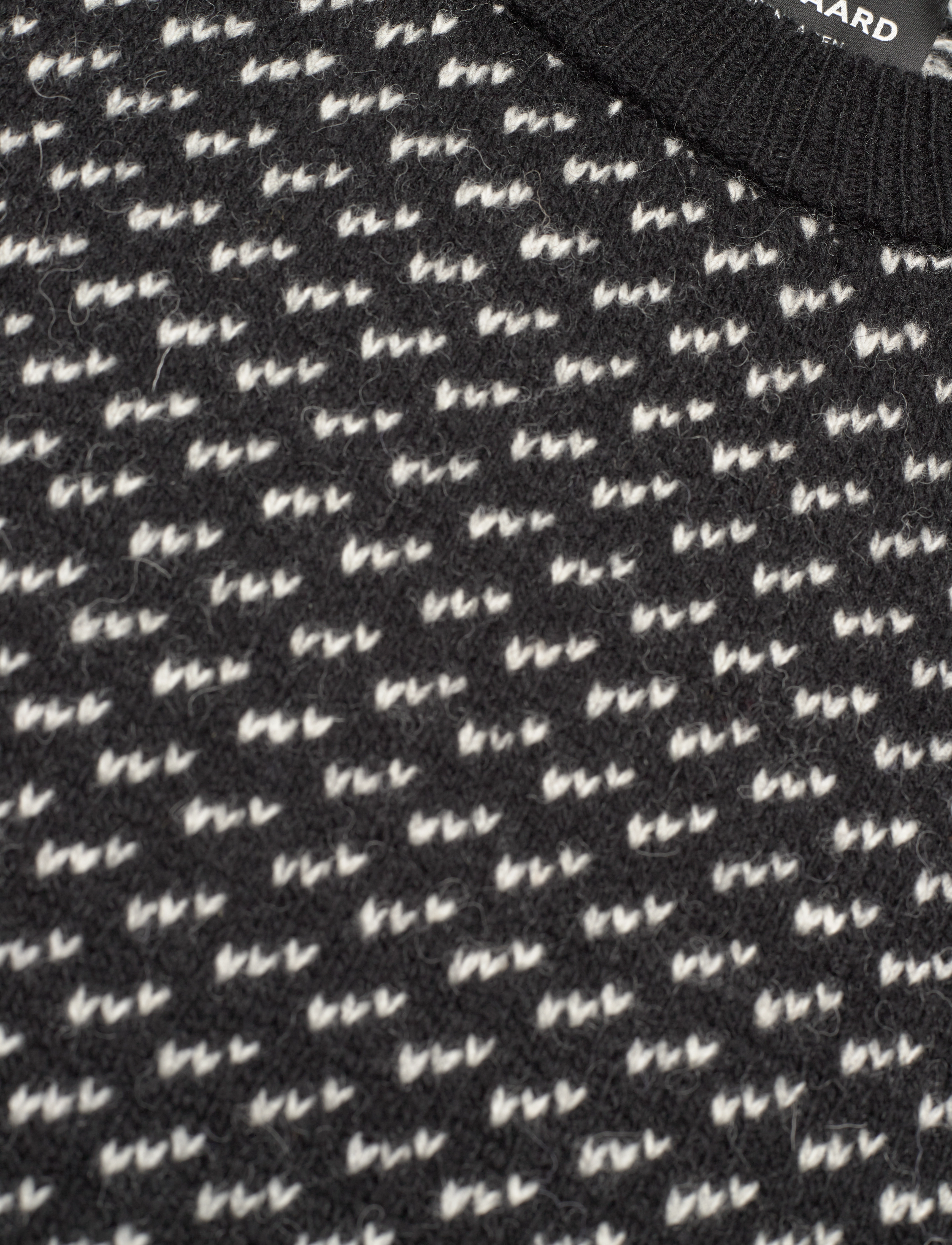 Mads Nørgaard - Shetland Gustav Lusekofte Knit - black/grey melange - 2