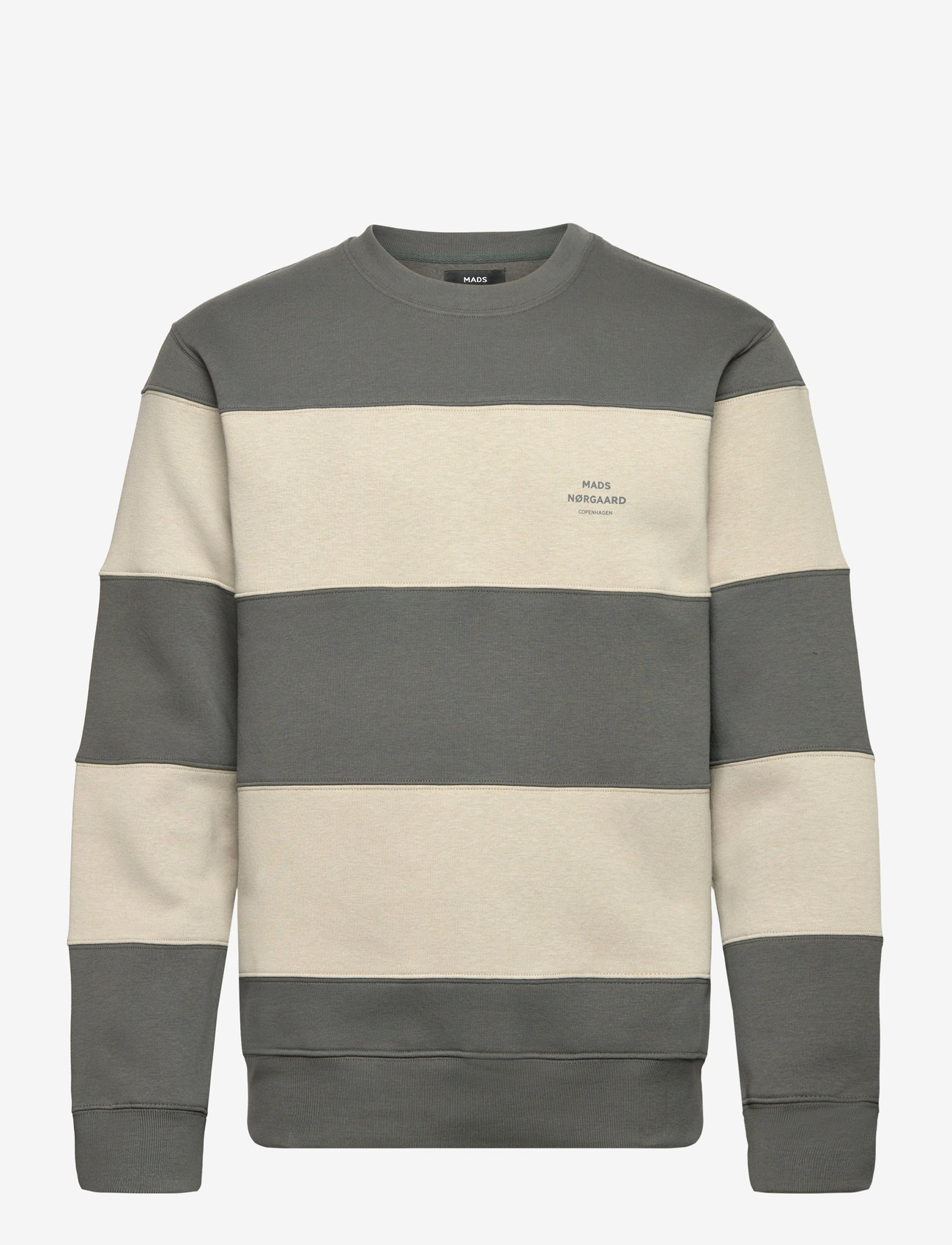 Mads Nørgaard - Standard Crew Panel Logo Sweat - beluga/seneca rock - 0