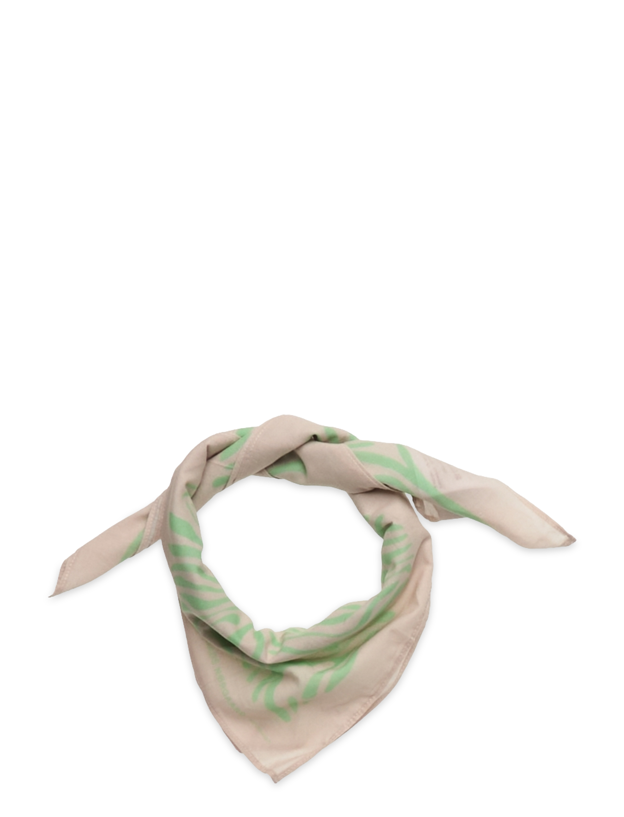 Soft Cotton Self Scarf - ZEBRA AOP/PARADISE GREEN