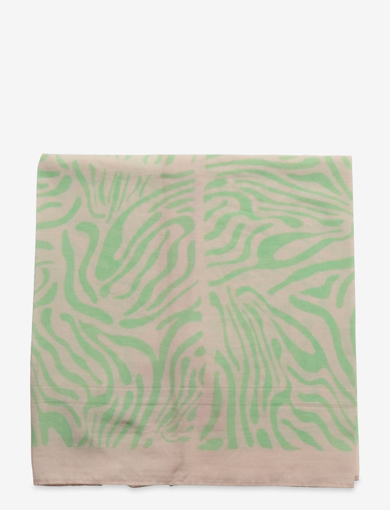 Mads Nørgaard - Soft Cotton Self Scarf - zebra aop/paradise green - 1