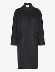 Mads Nørgaard - Dense Wool River Coat - winter coats - black - 0