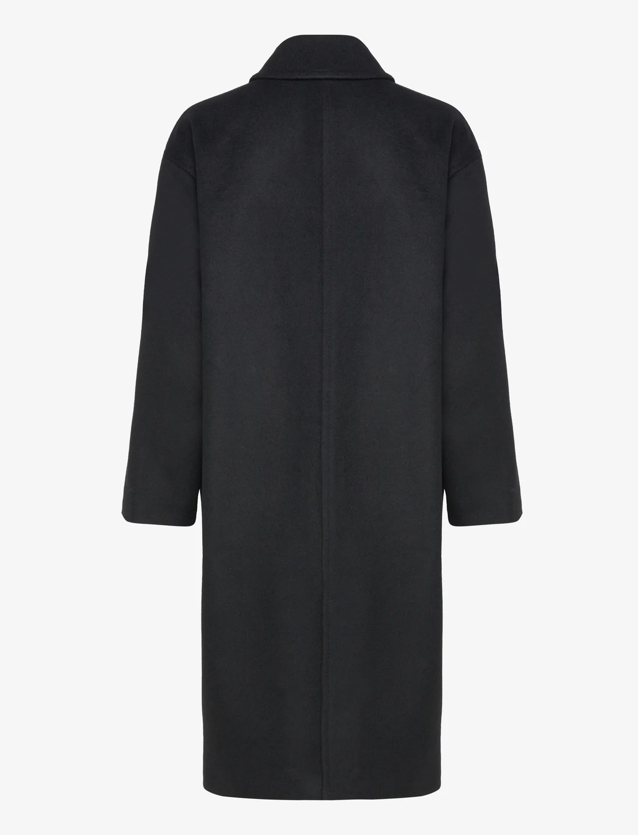 Mads Nørgaard - Dense Wool River Coat - winter coats - black - 1