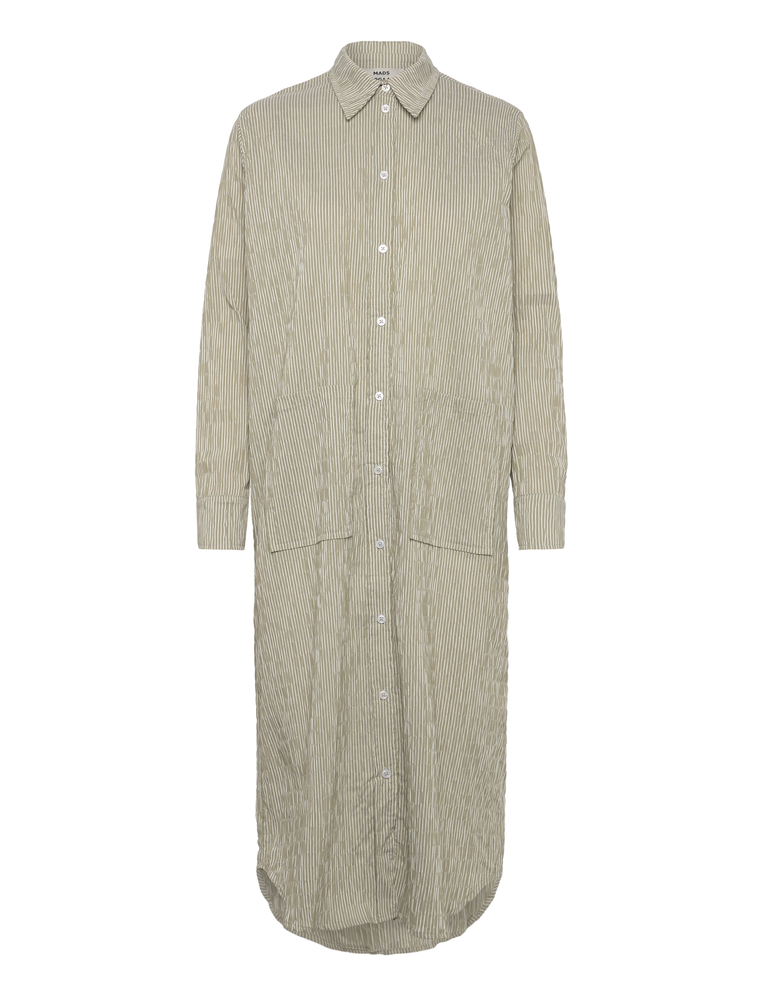 MADS NØRGAARD Crinckle Pop Zindi Kleid Khaki - 34 - Damen