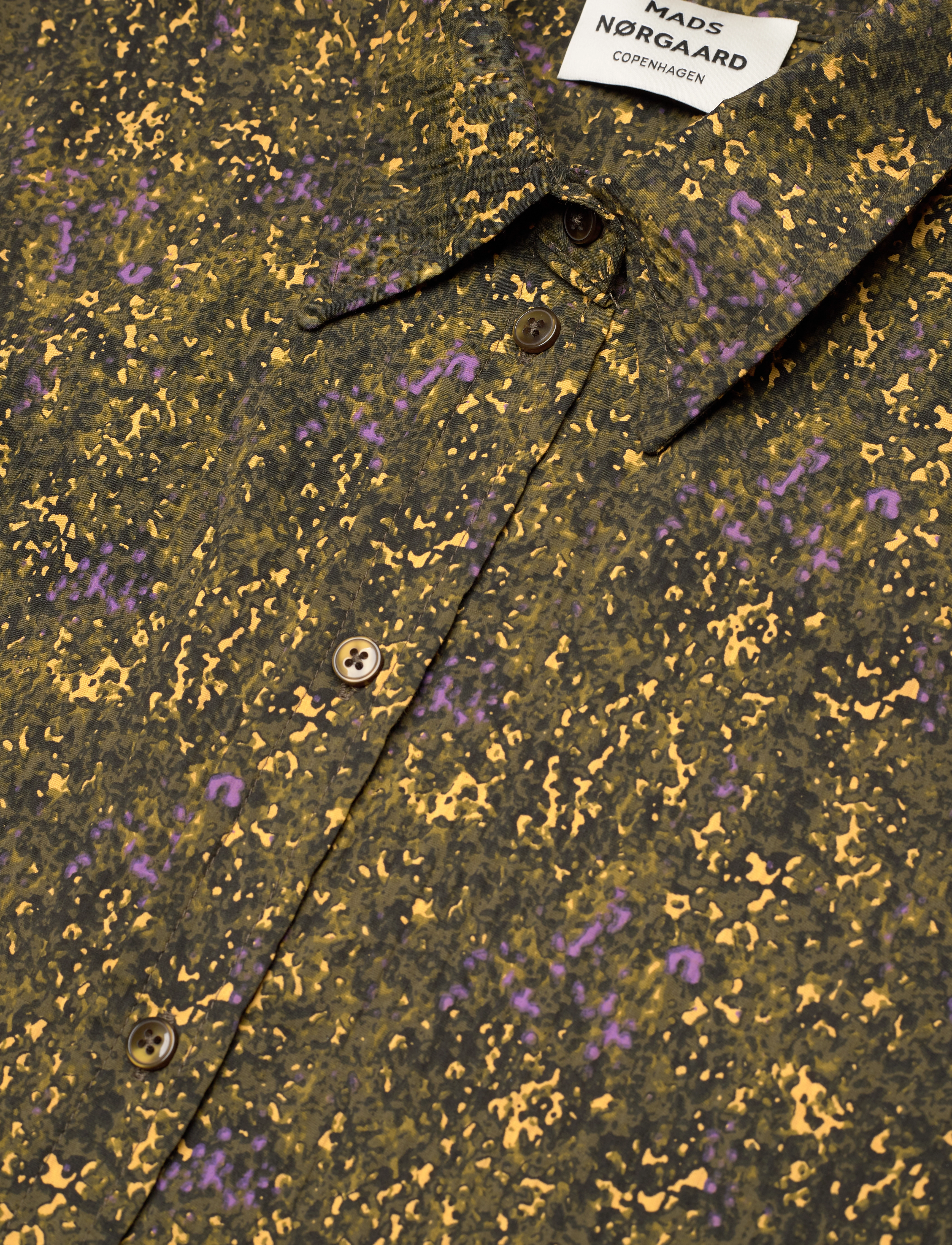 Mads Nørgaard - Crinckle Pop Zindi Dress AOP - field aop/olive branch - 2