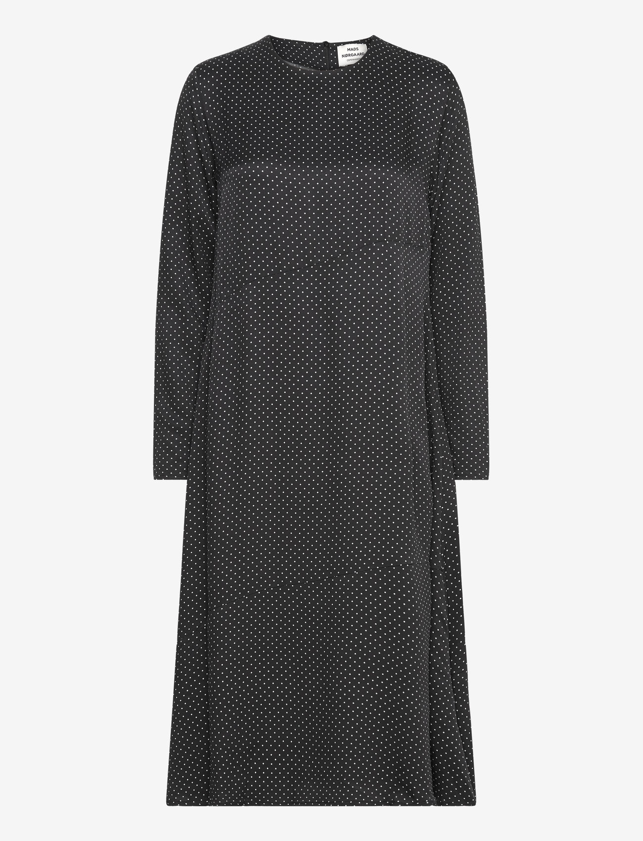 Mads Nørgaard Star Enna Dress AOP - Kleider - MICRO DOT AOP/BLACK / black