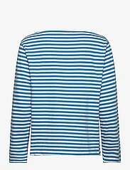 Mads Nørgaard - Soft Single Silke Tee LS - long-sleeved tops - mediterrenean blue/snowwhite - 1