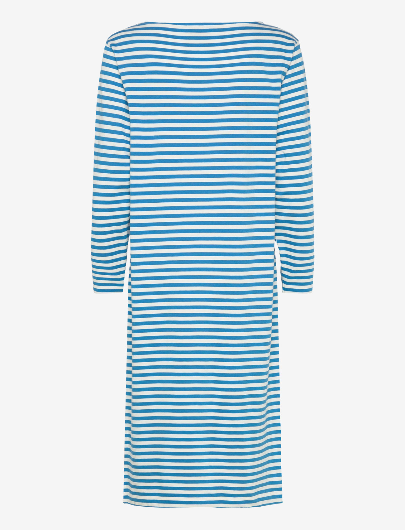 Mads Nørgaard - Soft Single Stripe Silas Dress - t-shirtkjoler - mediterrenean blue/snowwhite - 1