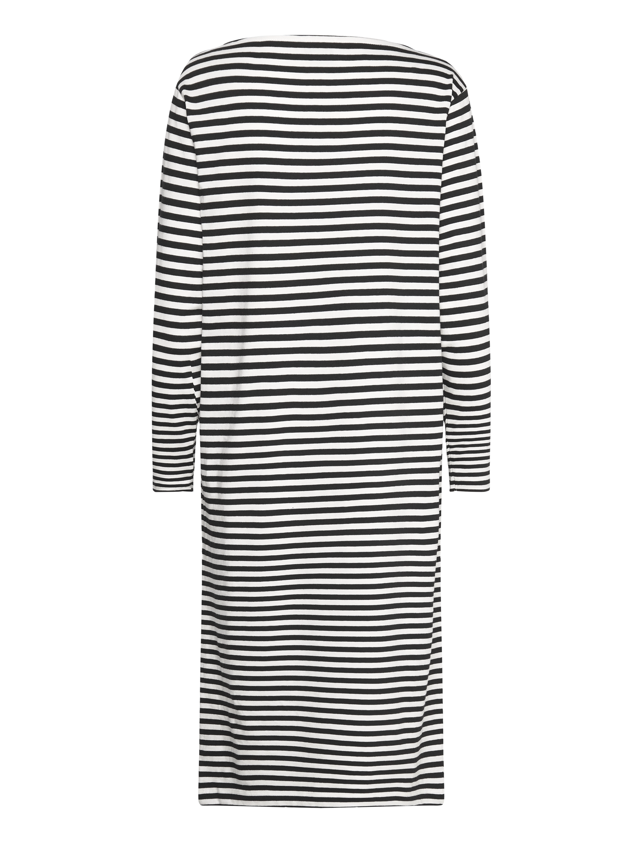 Mads Nørgaard - Soft Single Stripe Silas Dress - t-shirtkjoler - black/snow white - 1