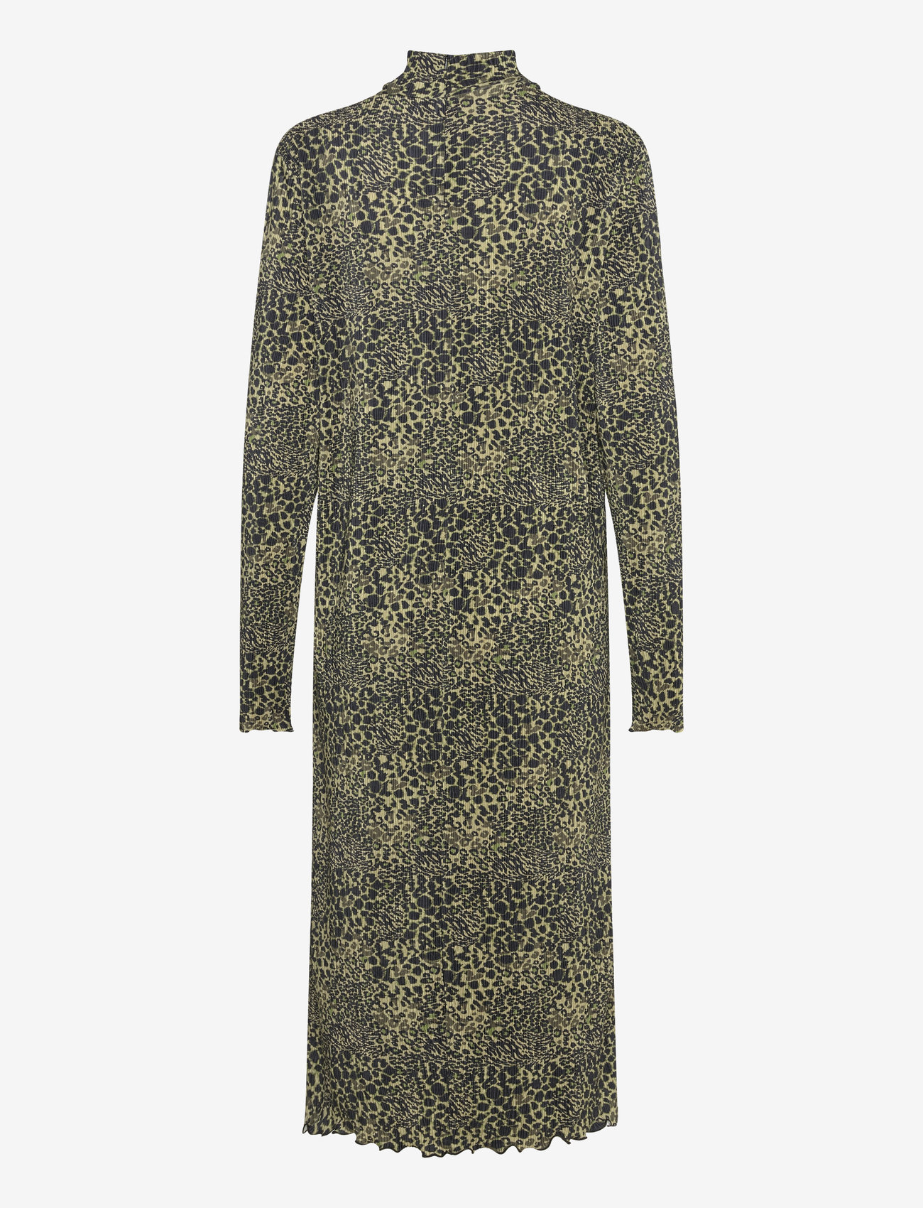 Mads Nørgaard - Luno Halto Dress AOP - midi dresses - leo aop/olive branch - 1