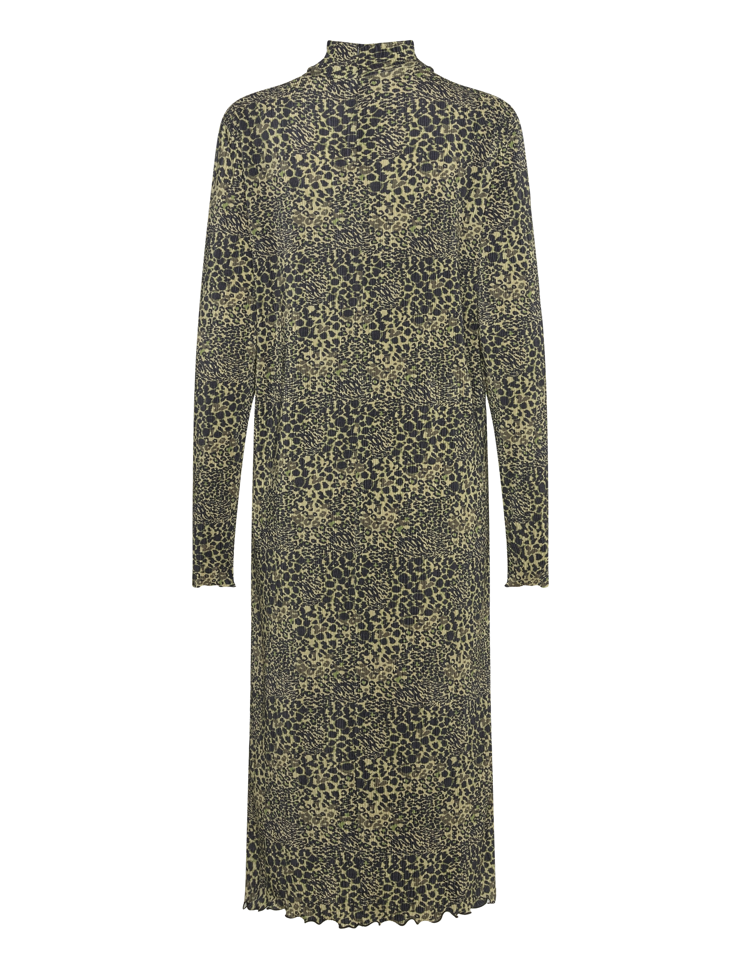 Mads Nørgaard - Luno Halto Dress AOP - midi kjólar - leo aop/olive branch - 1
