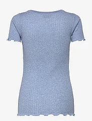 Mads Nørgaard - Pointella Trixy Tee - t-shirts - powder blue melange - 1