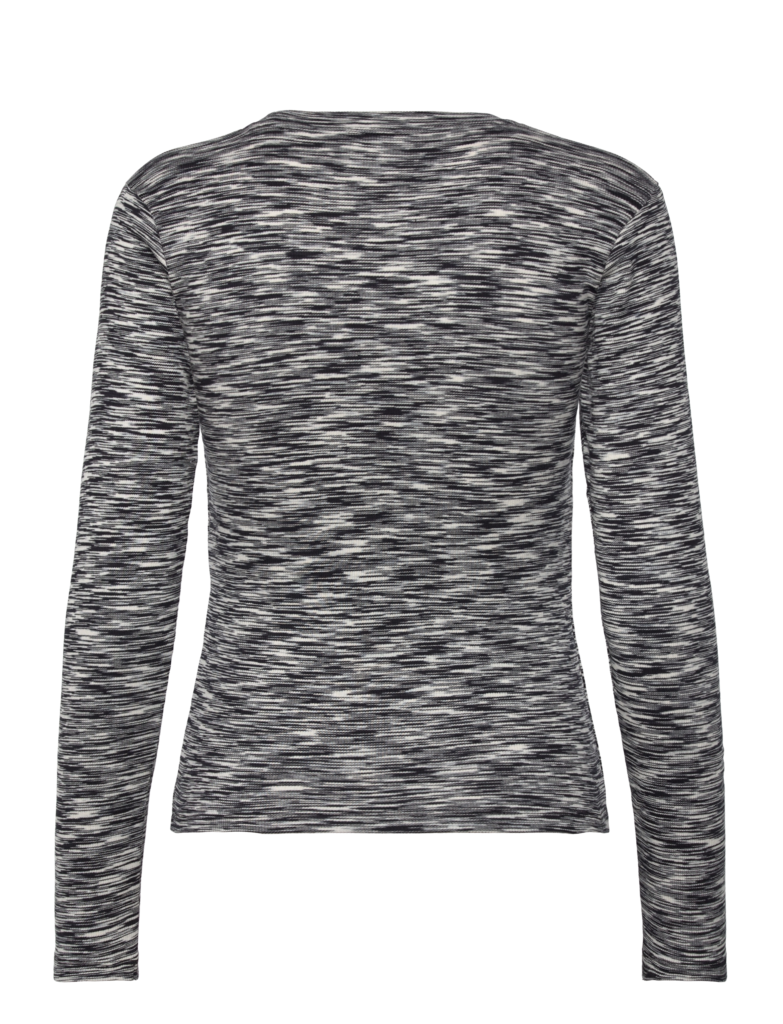 Mads Nørgaard - 2x2 Cotton Space Tuba Tee LS - multi black - 1