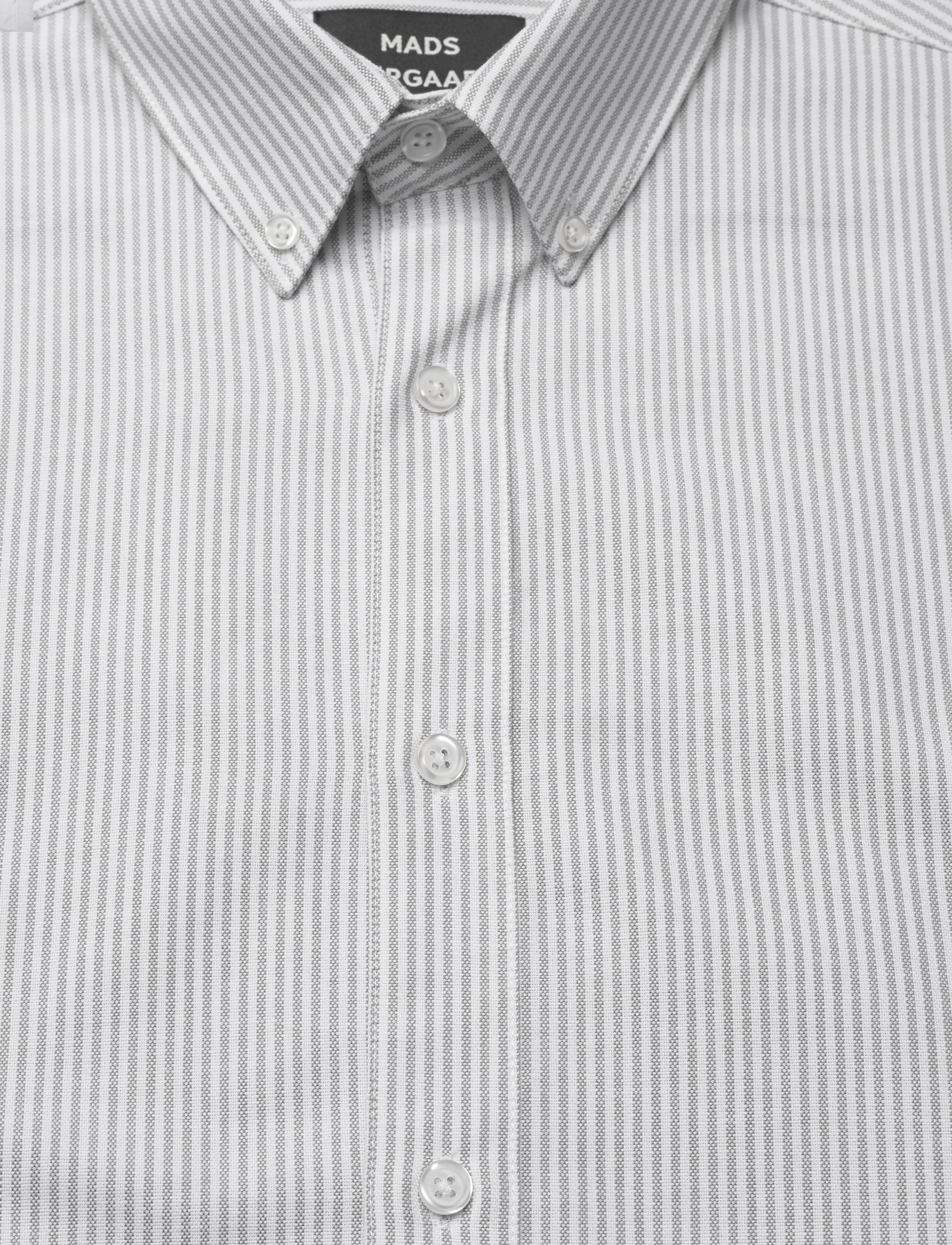 Mads Nørgaard - Cotton Oxford Sune Stripe Shirt BD - jadeite/white - 2