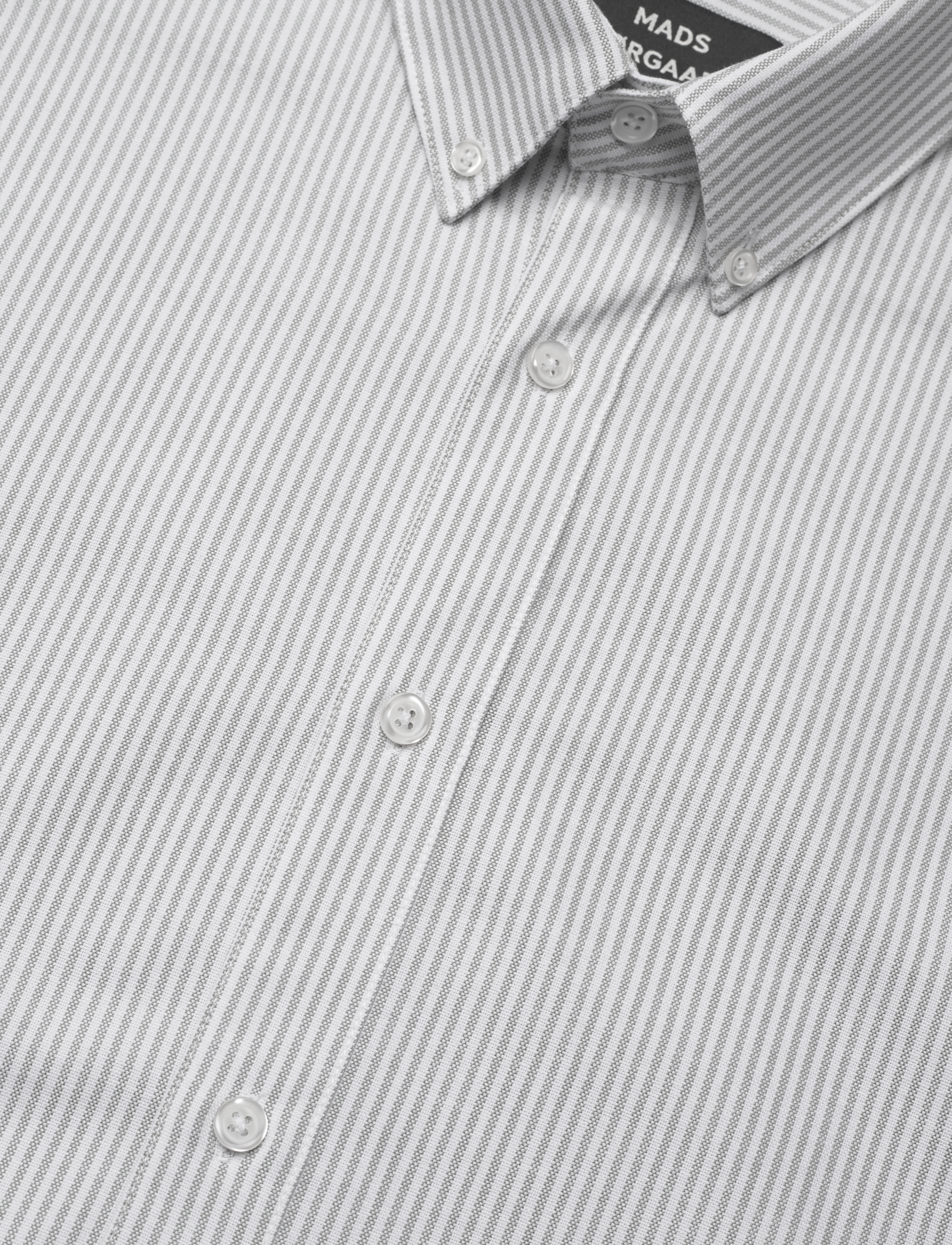 Mads Nørgaard - Cotton Oxford Sune Stripe Shirt BD - jadeite/white - 3