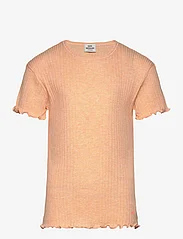 Mads Nørgaard - Pointella Trixina Tee - kortärmade t-shirts - coral melange - 0