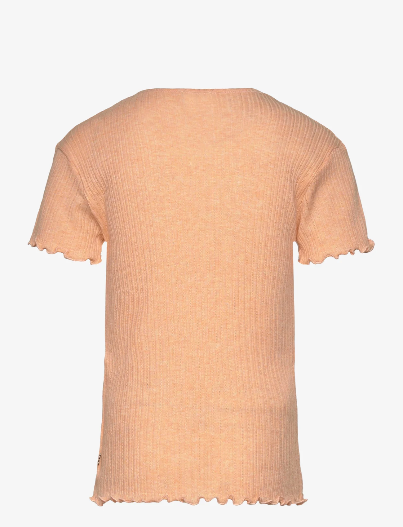 Mads Nørgaard - Pointella Trixina Tee - kortärmade t-shirts - coral melange - 1