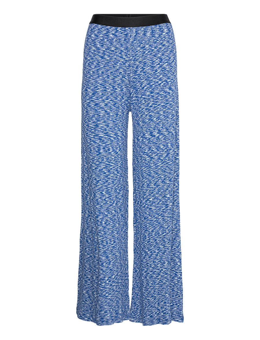 Mads Nørgaard - 2x2 Cotton Space Veran Pants - hosen mit weitem bein - multi blue - 0