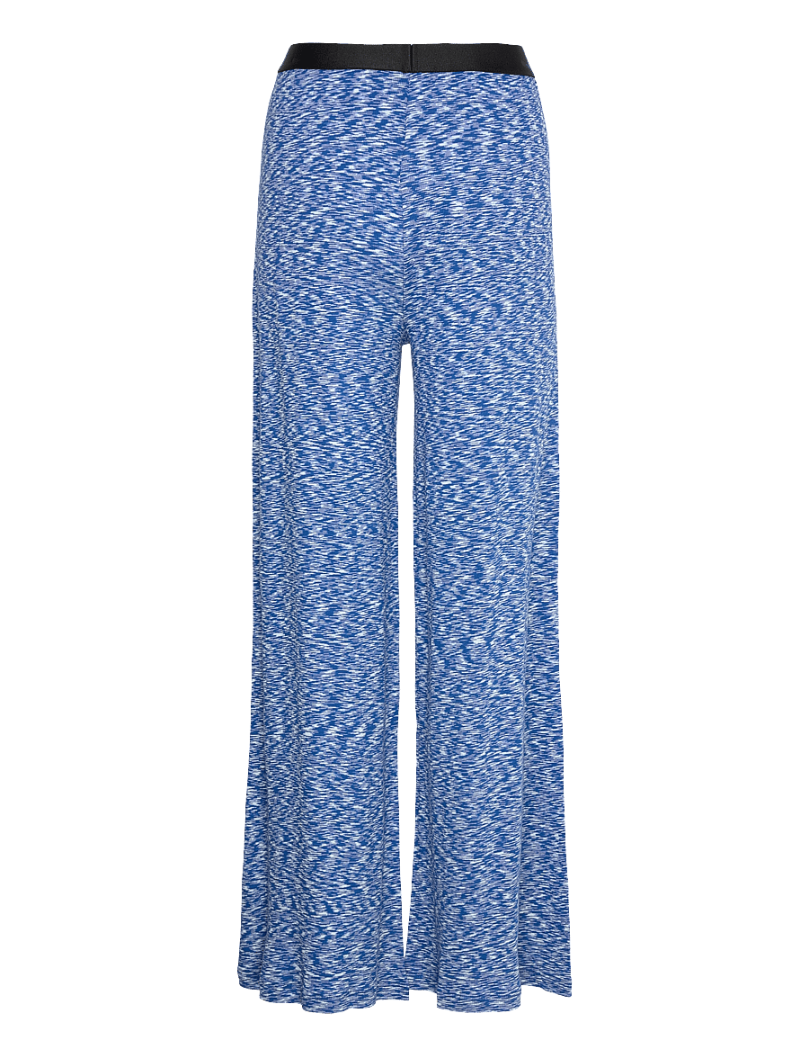 Mads Nørgaard - 2x2 Cotton Space Veran Pants - hosen mit weitem bein - multi blue - 1