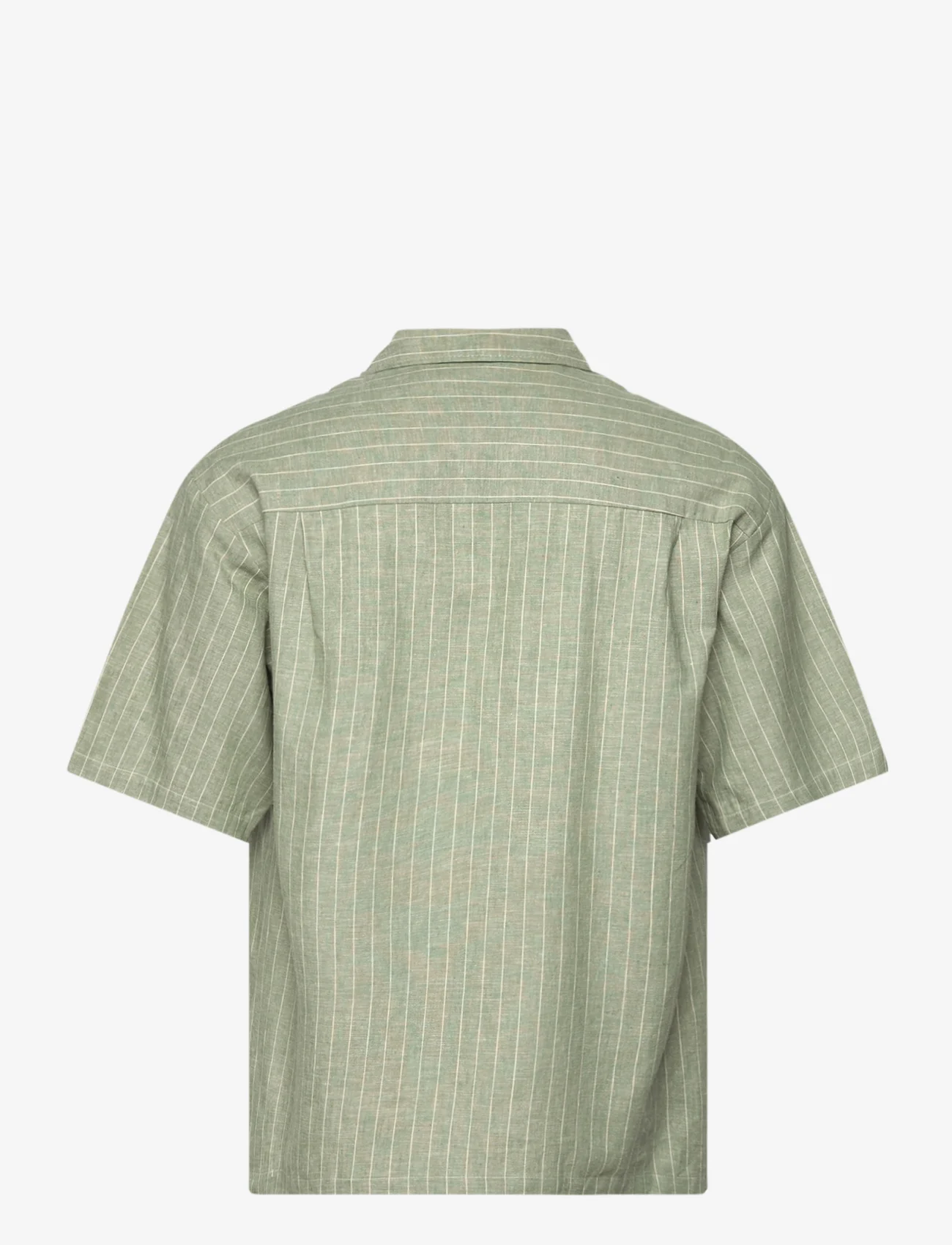 Mads Nørgaard - Cotton Linen Mateo Stripe Shirt SS - nordischer stil - sea spray/birtch - 1