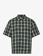Mads Nørgaard - Perola Cotton Check Mateo Shirt SS - nordic style - storm - 0