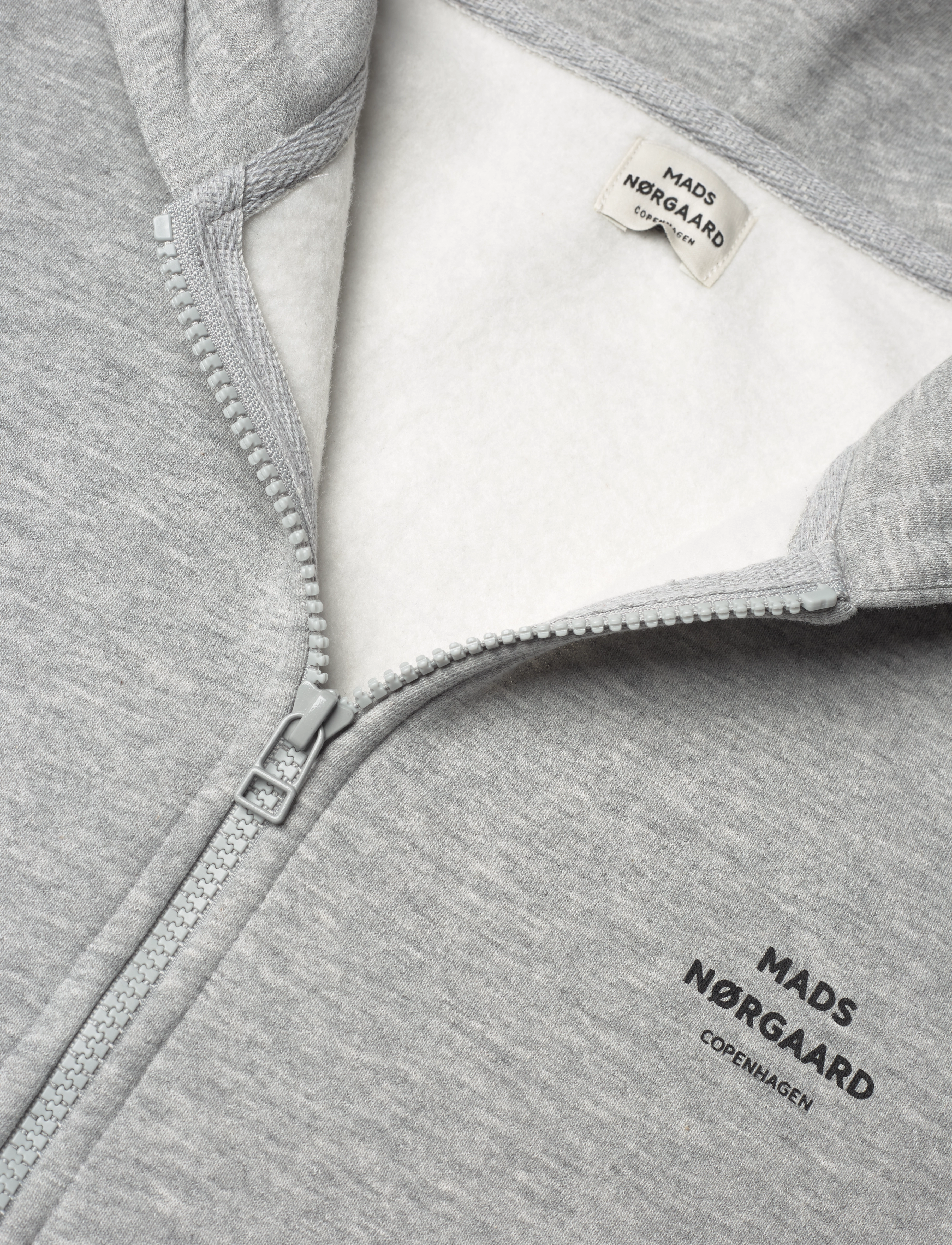 Mads Nørgaard - Standard Hudini Zip Sweatshirt - grey melange - 2