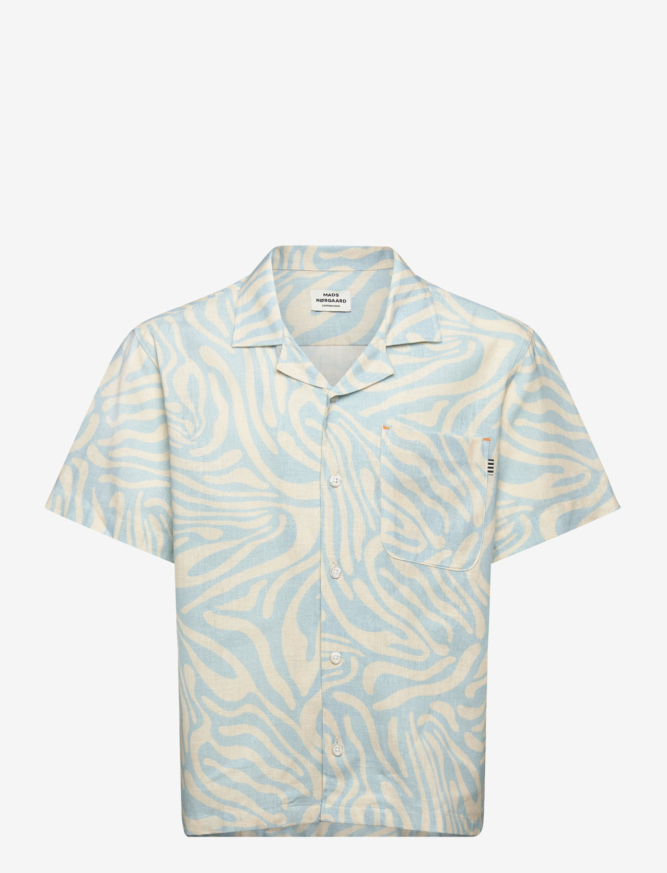 Mads Nørgaard - Armando Kenni AOP Shirt - short-sleeved shirts - dream blue/birtch aop - 0