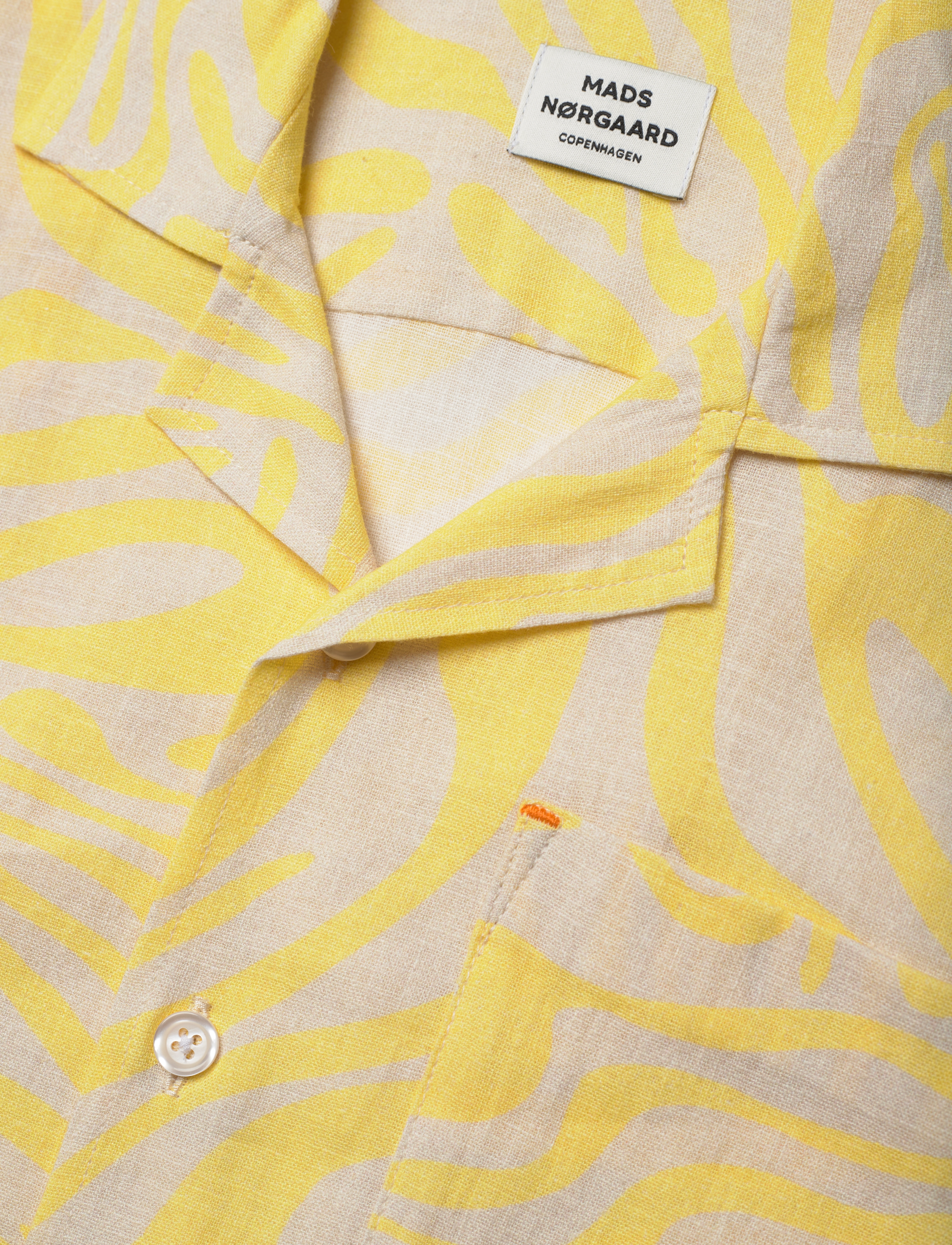 Mads Nørgaard - Armando Kenni AOP Shirt - lemon zest/birch aop - 2
