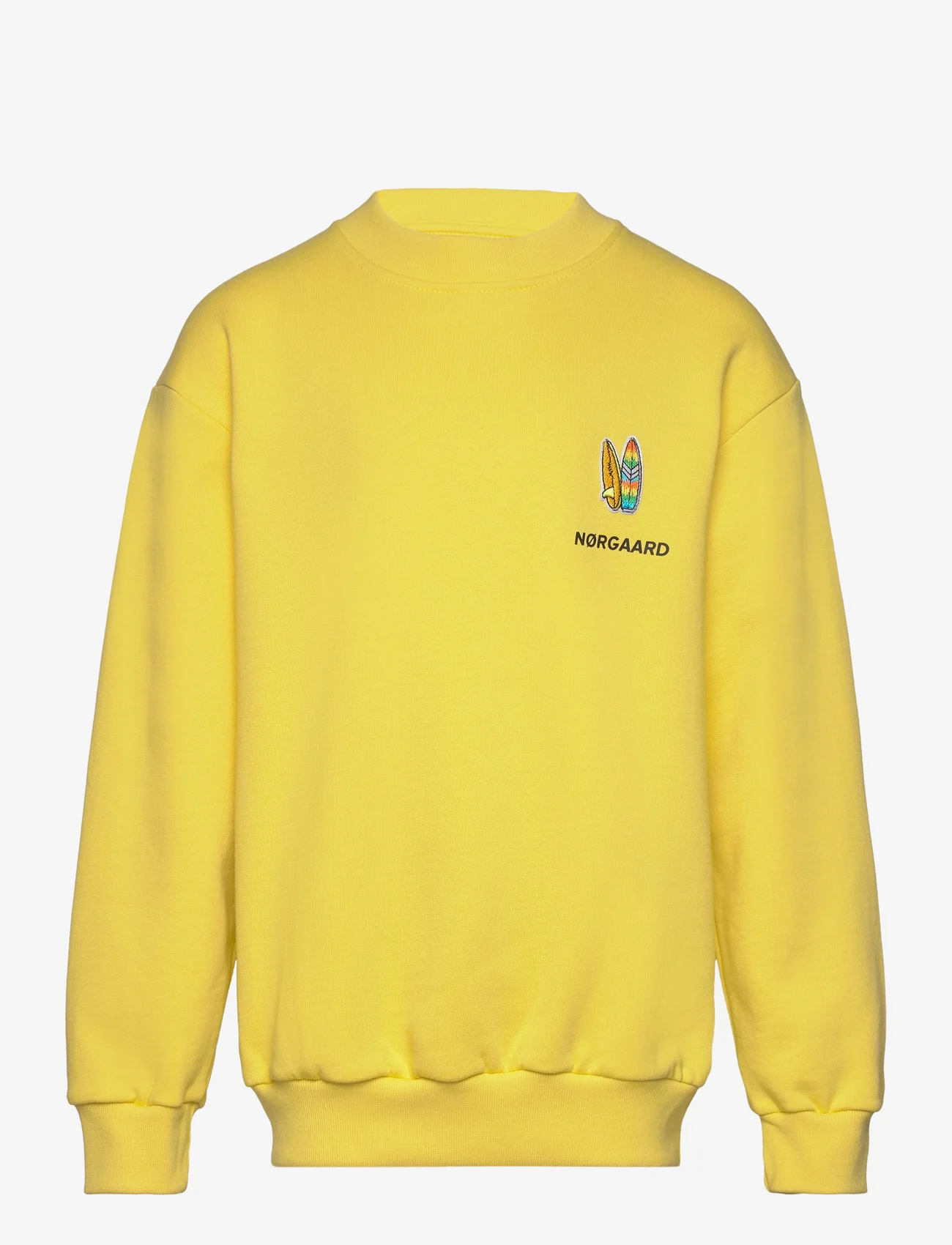 Mads Nørgaard - Organic Sweat Sonar Badge Sweatshirt - sweatshirts - lemon zest - 0