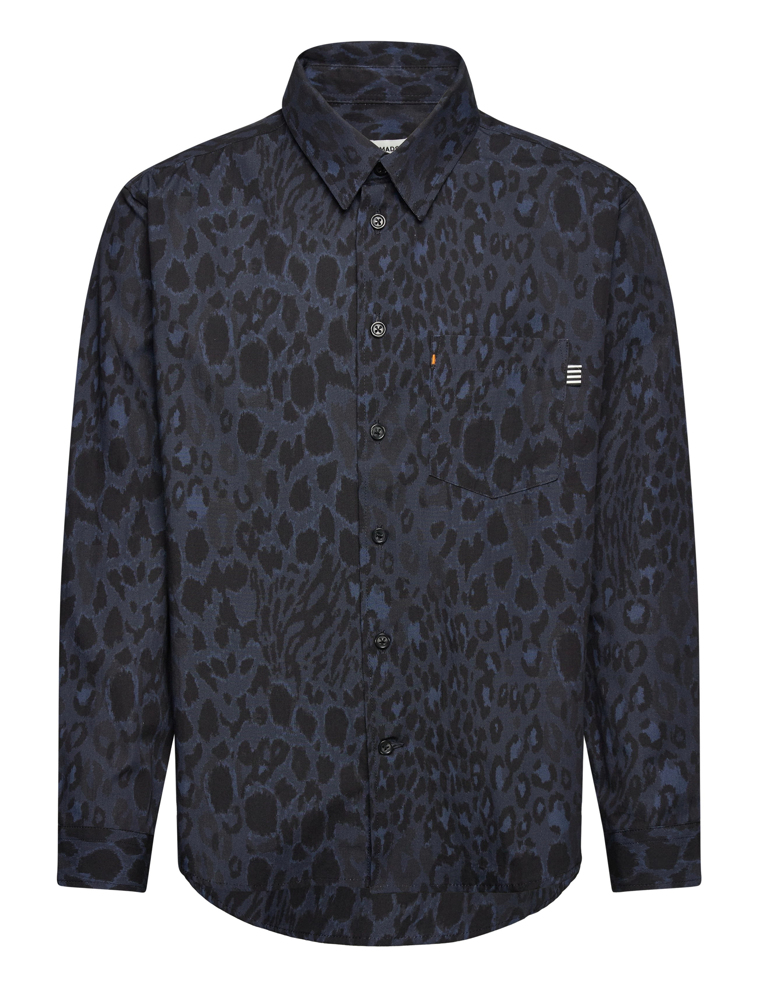Mads Nørgaard - Armando Svano AOP Shirt - langärmlige hemden - sargasso sea/black aop - 0