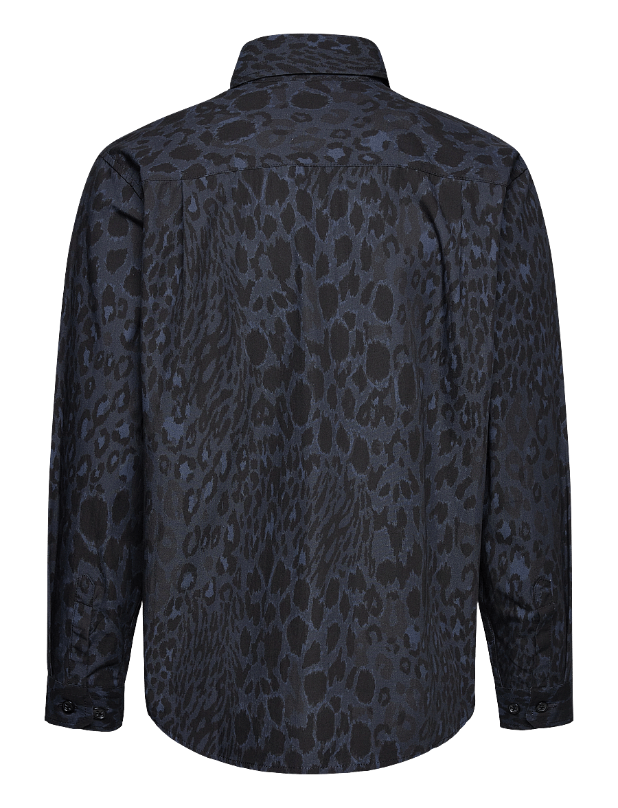 Mads Nørgaard - Armando Svano AOP Shirt - langärmlige hemden - sargasso sea/black aop - 1