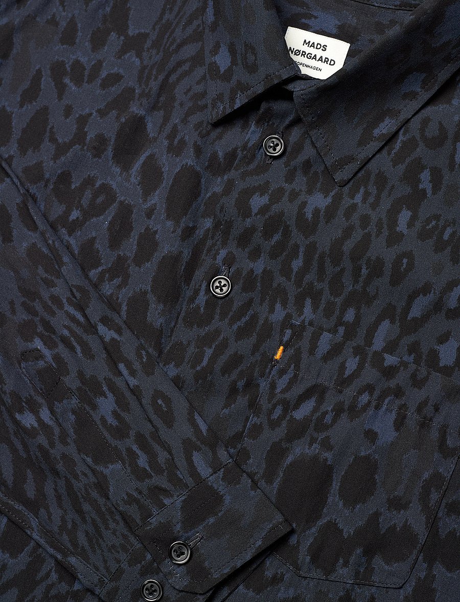 Mads Nørgaard - Armando Svano AOP Shirt - langärmlige hemden - sargasso sea/black aop - 2