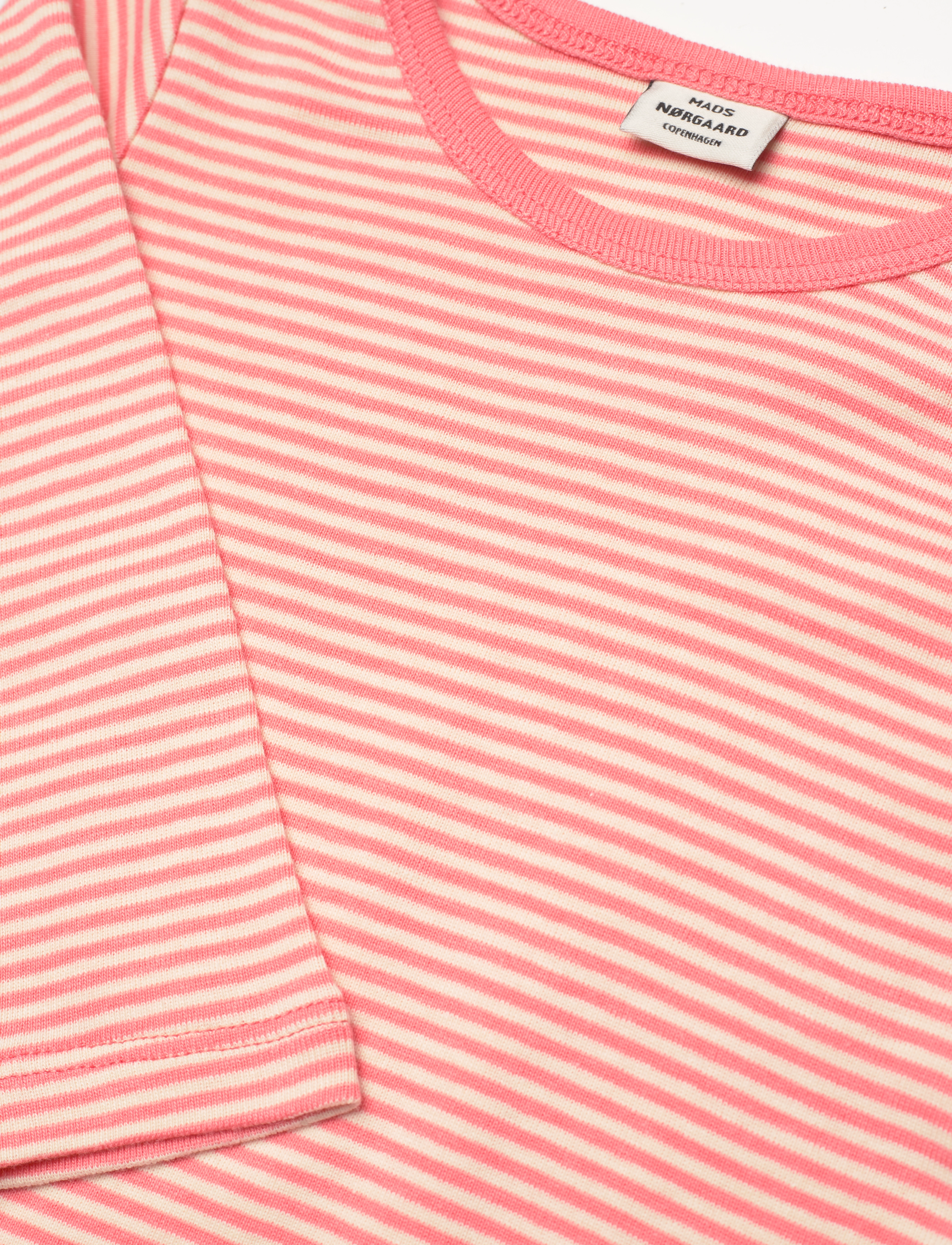 Mads Nørgaard - Soft Mini Striped Tobinino Tee LS - shell pink/seedpearl - 2