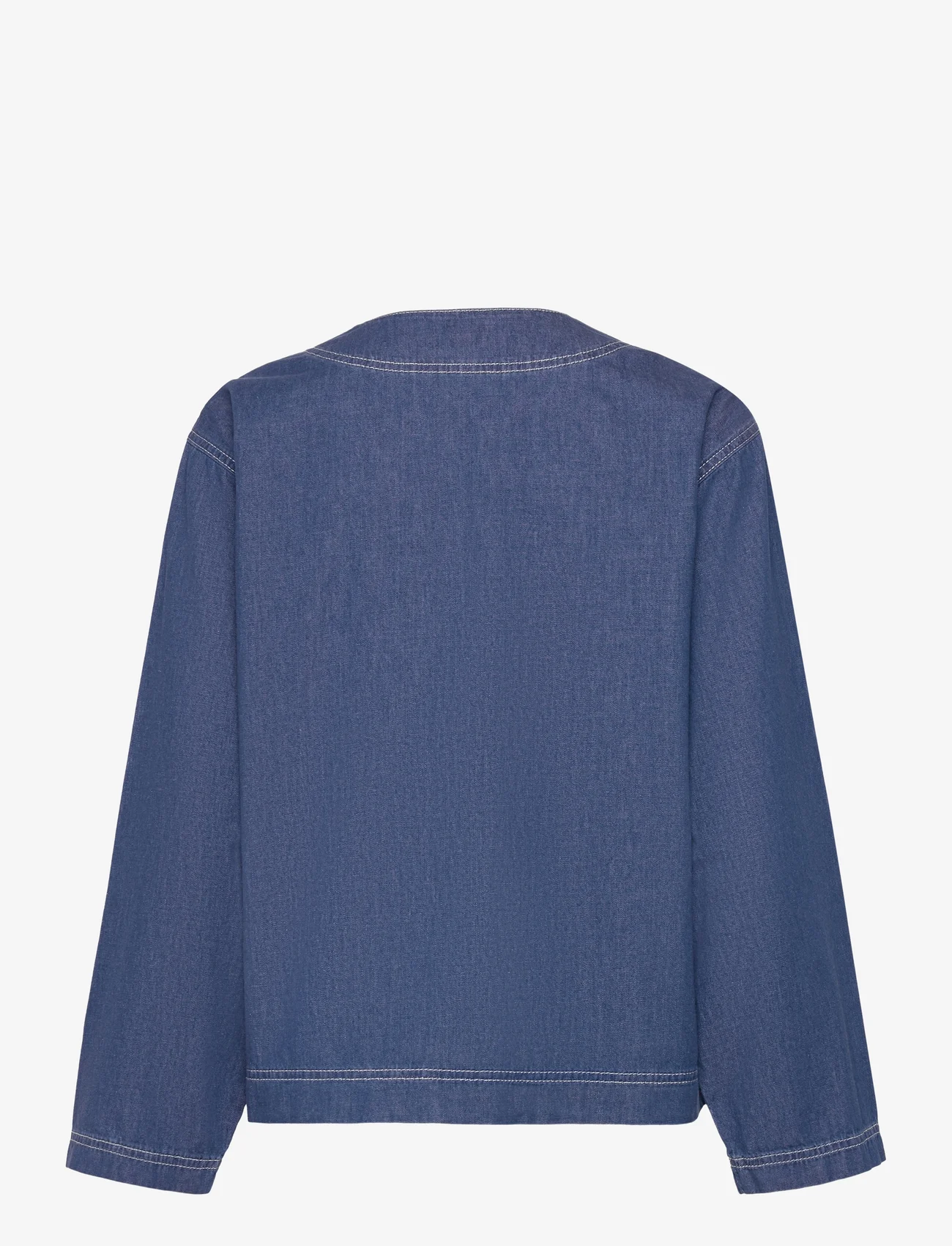 Mads Nørgaard - Air Denim Jonna Shirt - denim jackets - mid blue denim - 1