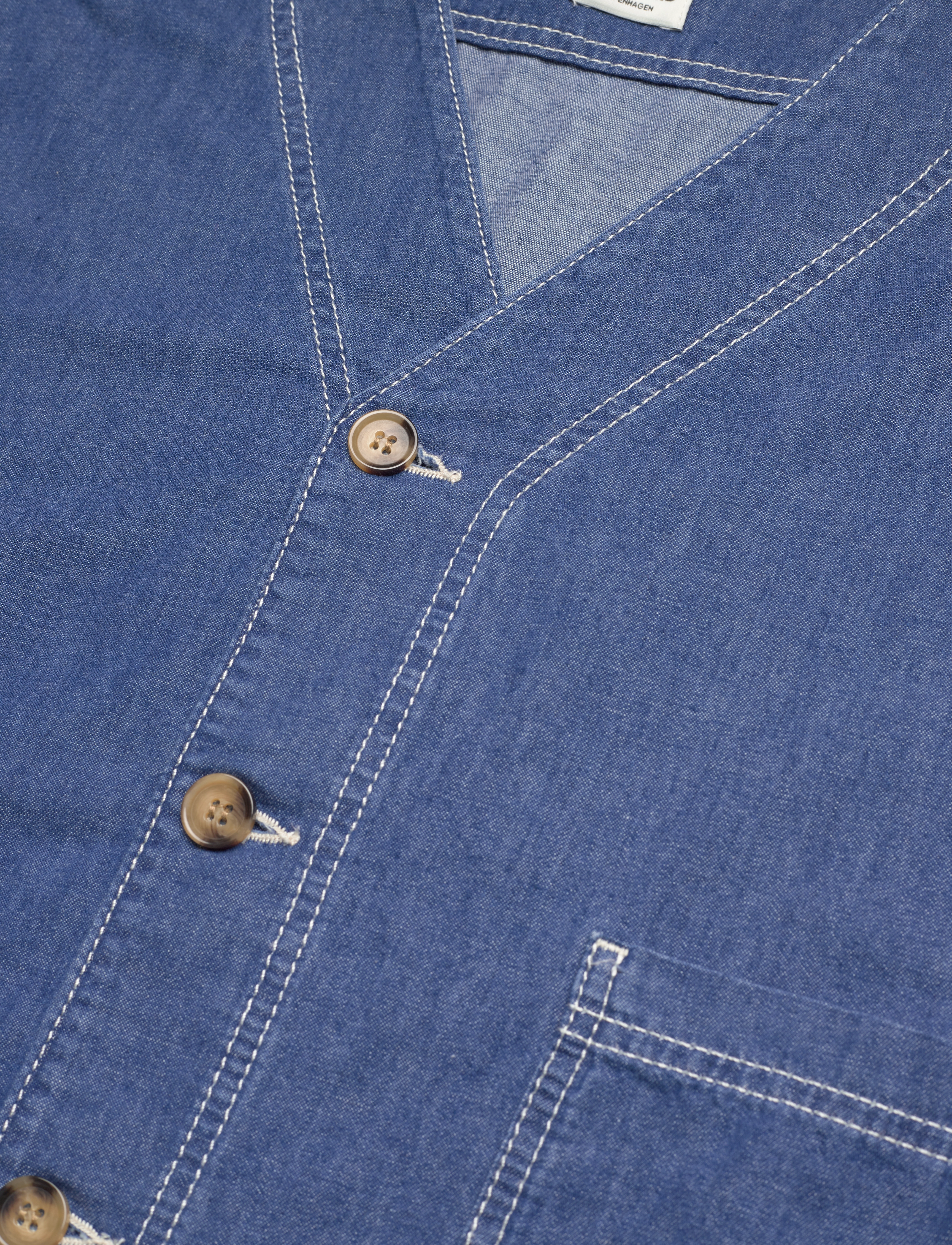 Mads Nørgaard - Air Denim Jonna Shirt - mid blue denim - 2