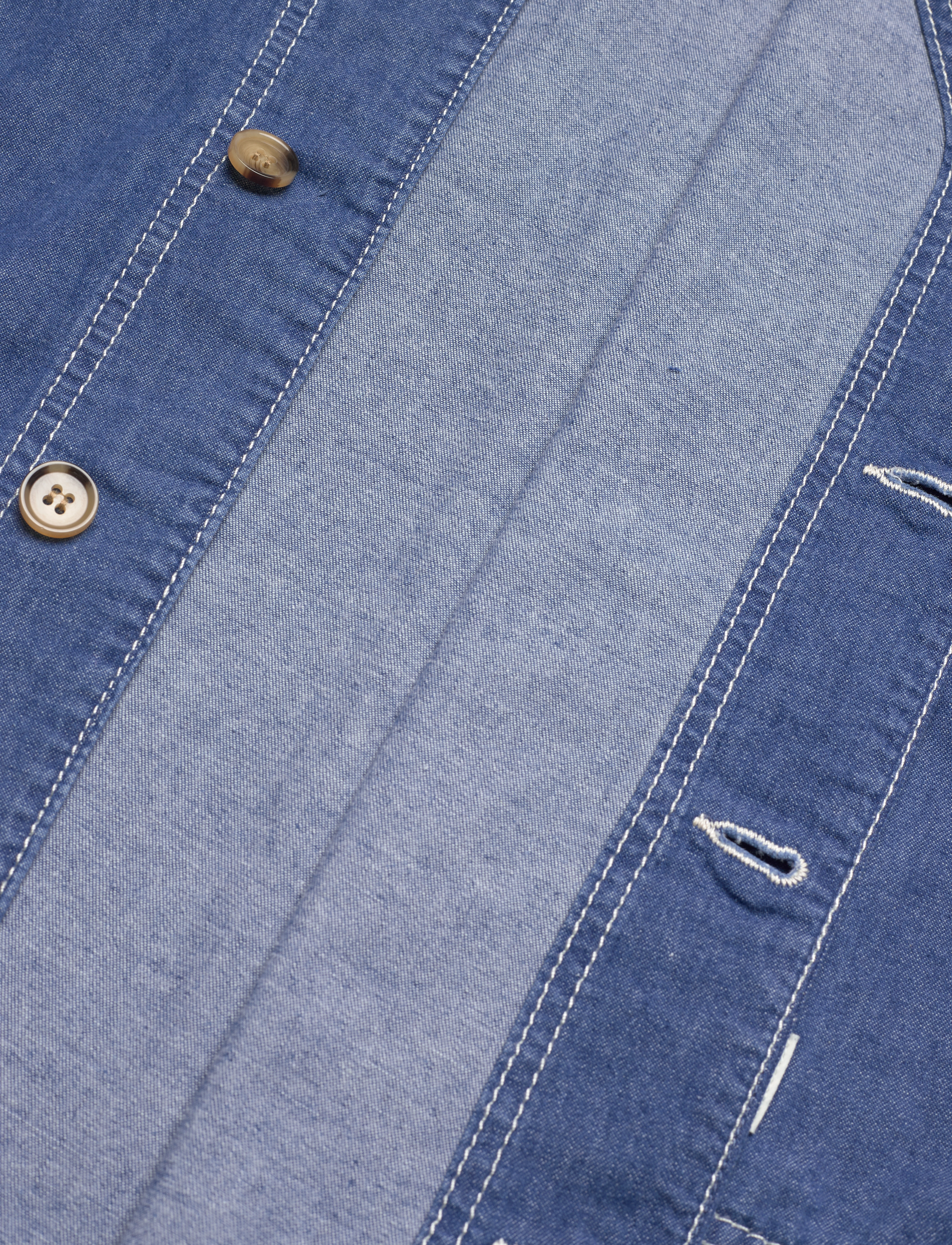 Mads Nørgaard - Air Denim Jonna Shirt - mid blue denim - 4