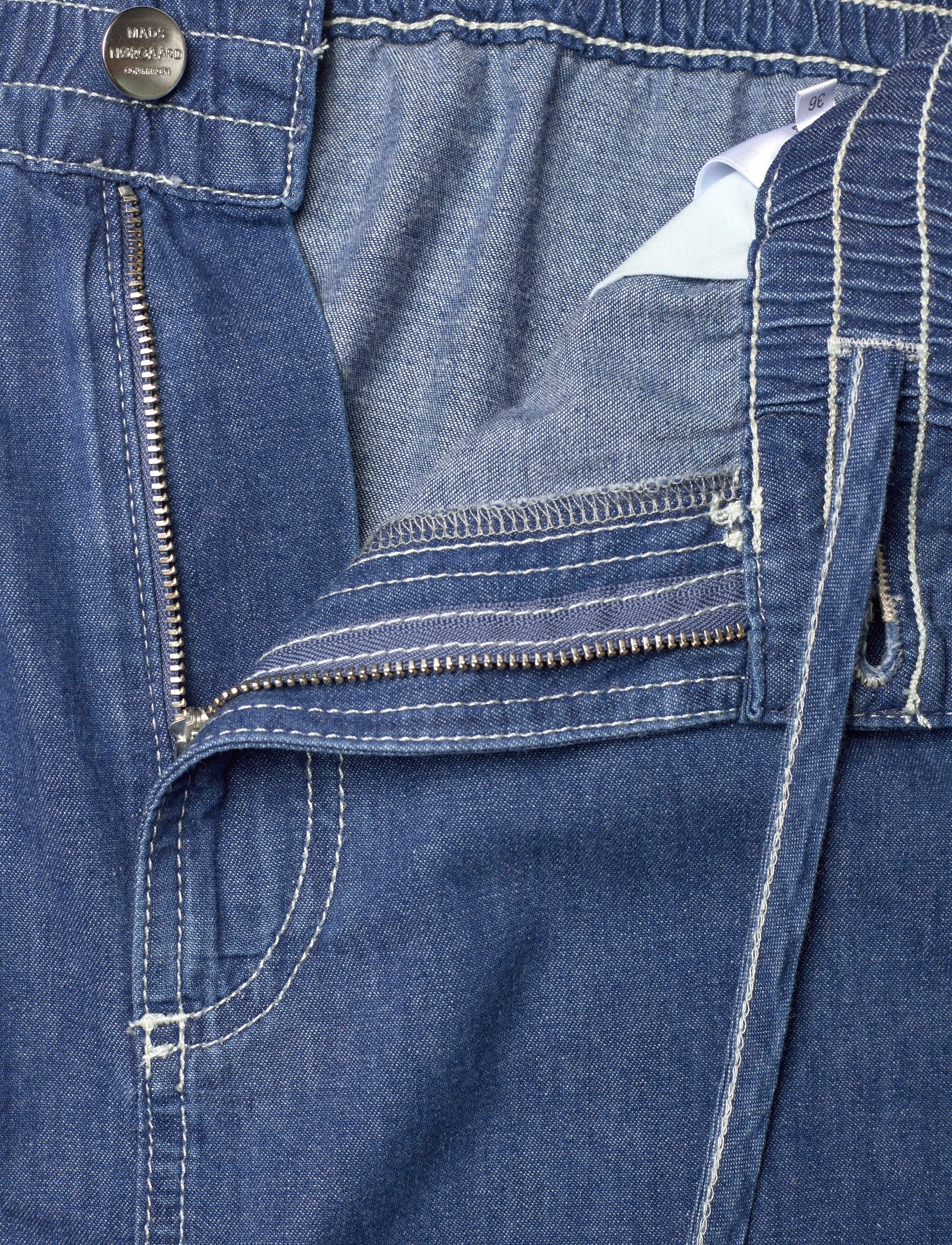 Mads Nørgaard - Air Denim Luni Skirt - mid blue denim - 3