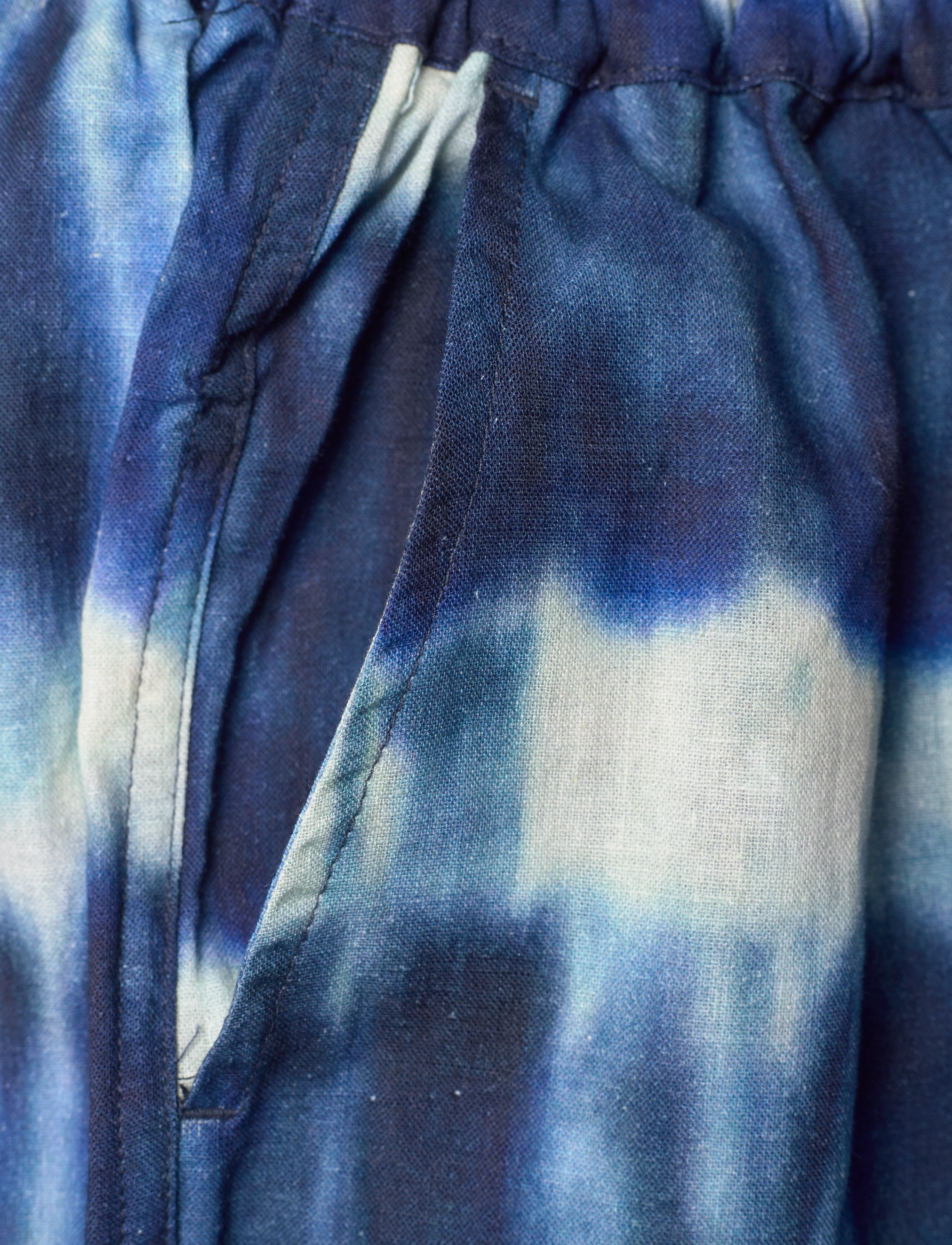 Mads Nørgaard - Colin Sonie Pants AOP - hørbukser - tie dye stripe aop merthyl blu - 1