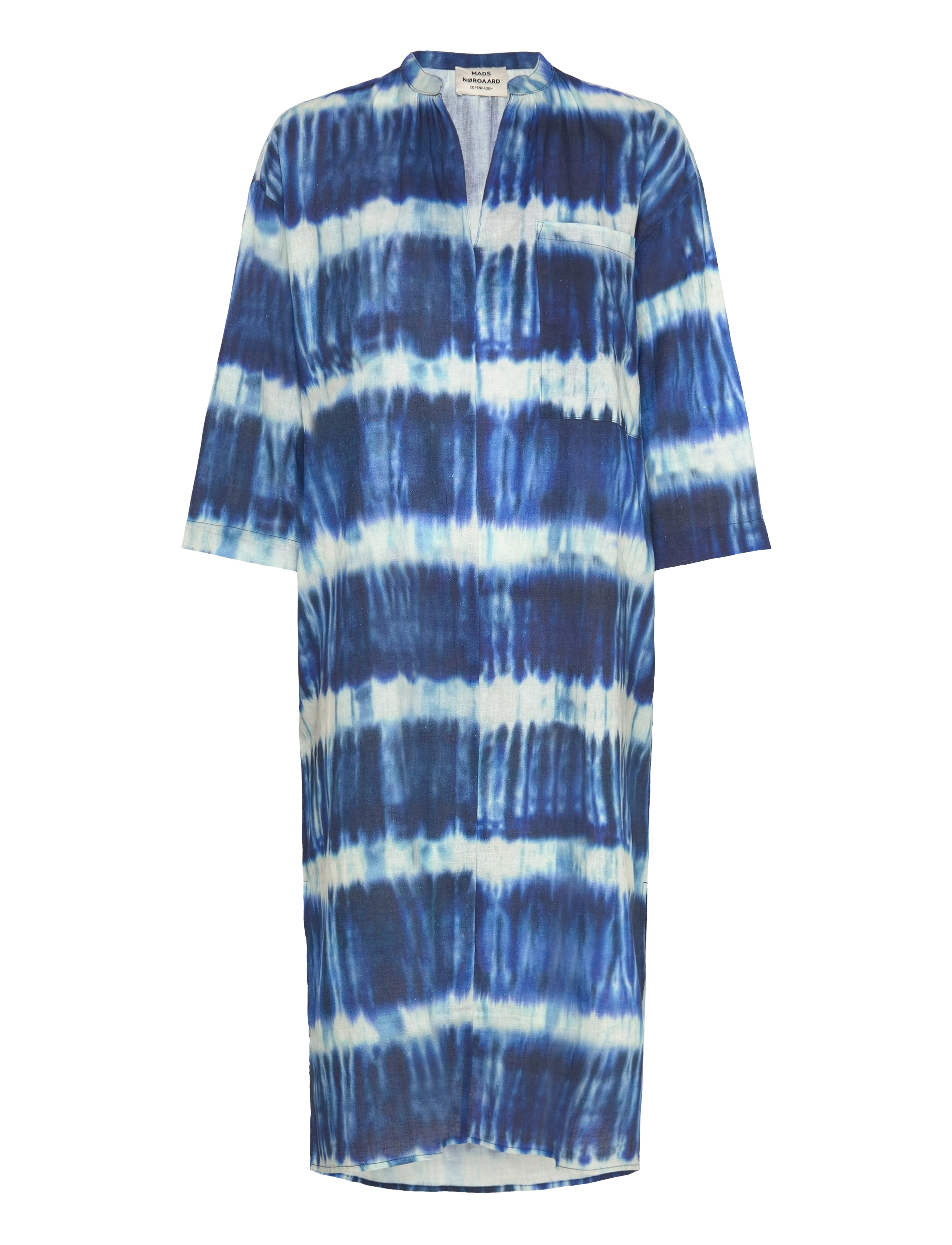 MADS NØRGAARD Colin Mana Kleid Aop Blau - 34 - Damen