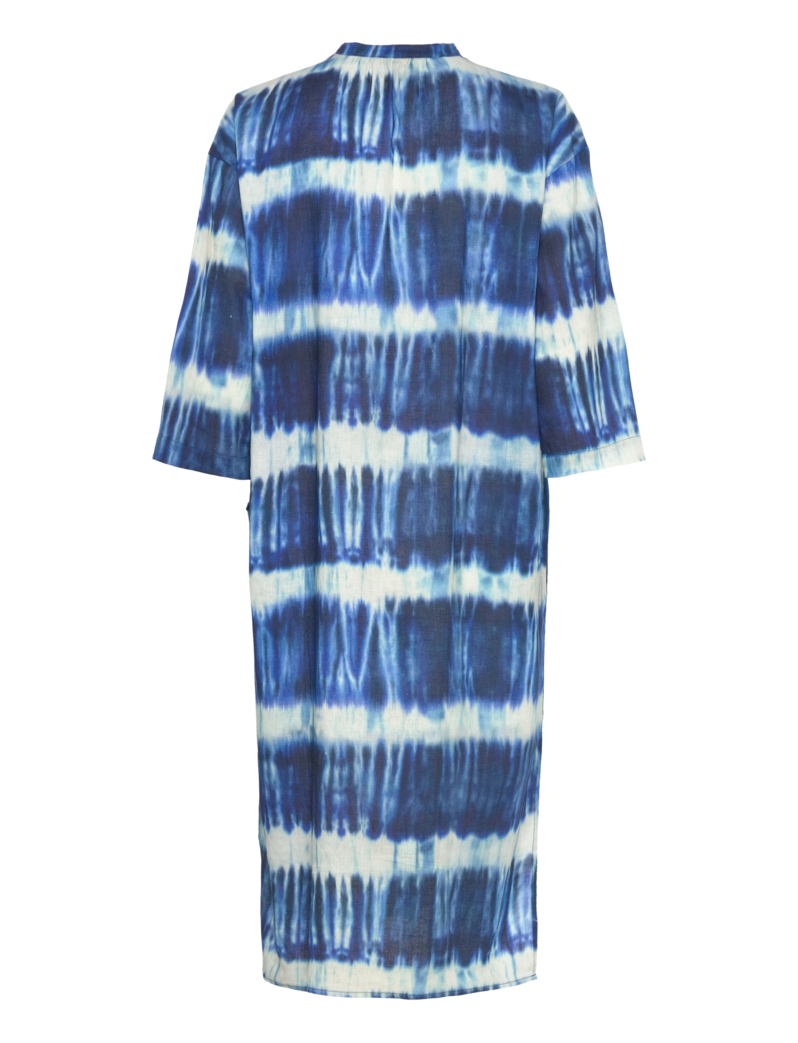 Mads Nørgaard - Colin Mana Dress AOP - midi dresses - tie dye stripe aop merthyl blu - 1