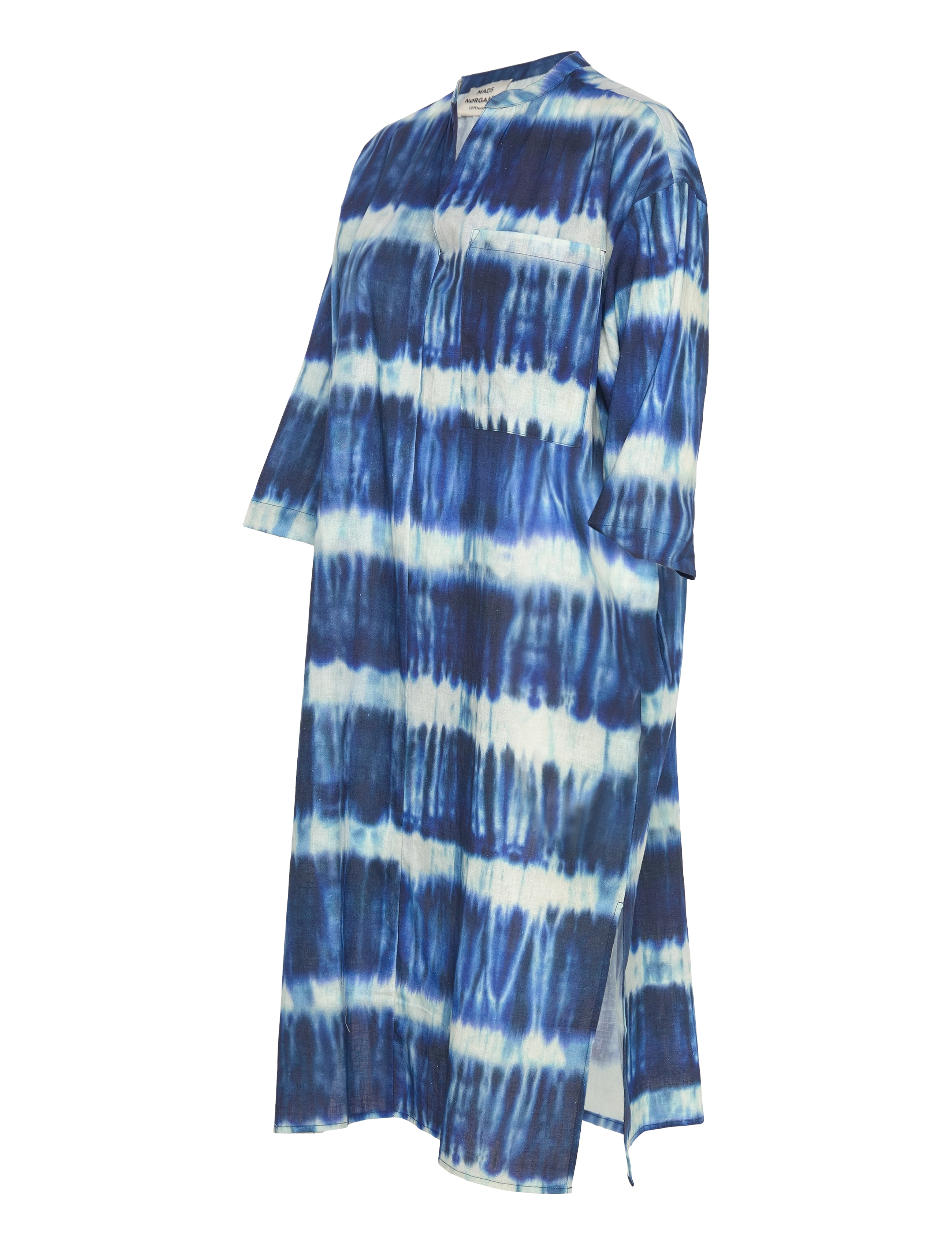 Mads Nørgaard - Colin Mana Dress AOP - midi dresses - tie dye stripe aop merthyl blu - 2