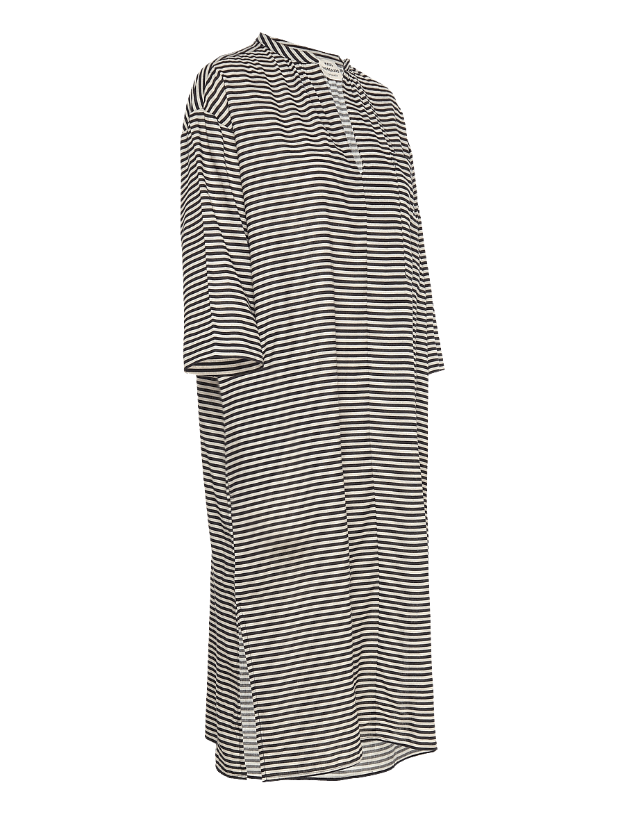 Mads Nørgaard - Colin Mana Dress AOP - midiklänningar - stripe aop/black - 2