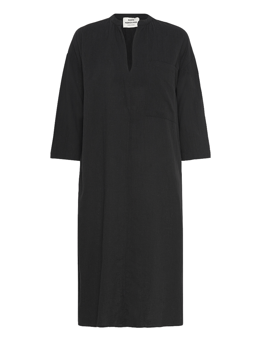 Mads Nørgaard - Colin Mana Dress - midiklänningar - black - 0