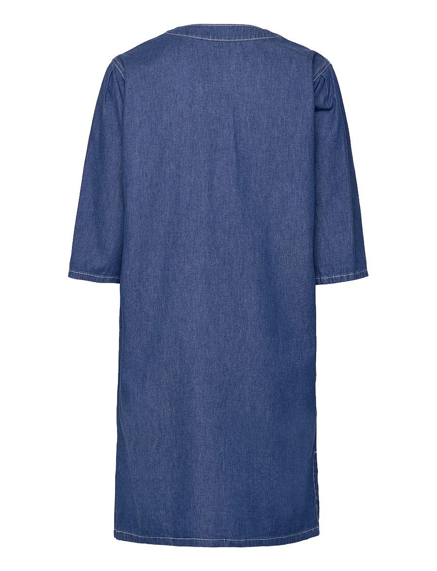 Mads Nørgaard - Air Denim Losa Dress - mid blue denim - 1
