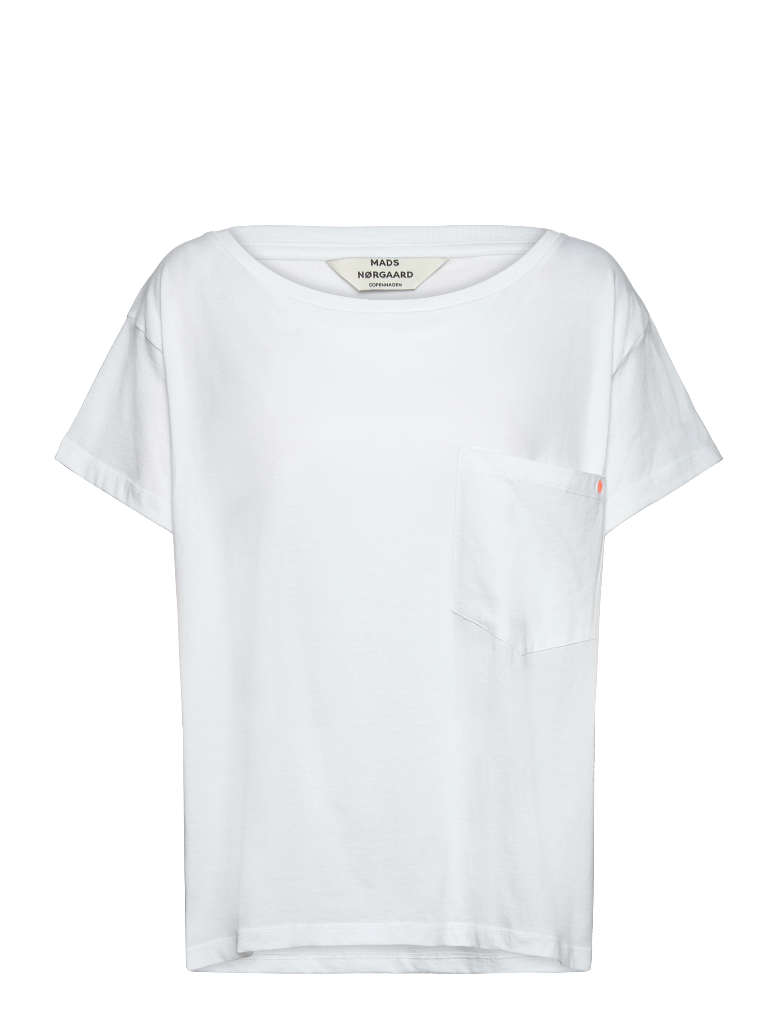 Mads Nørgaard Organic Jersey Torva Tee - Kleidung - WHITE / white