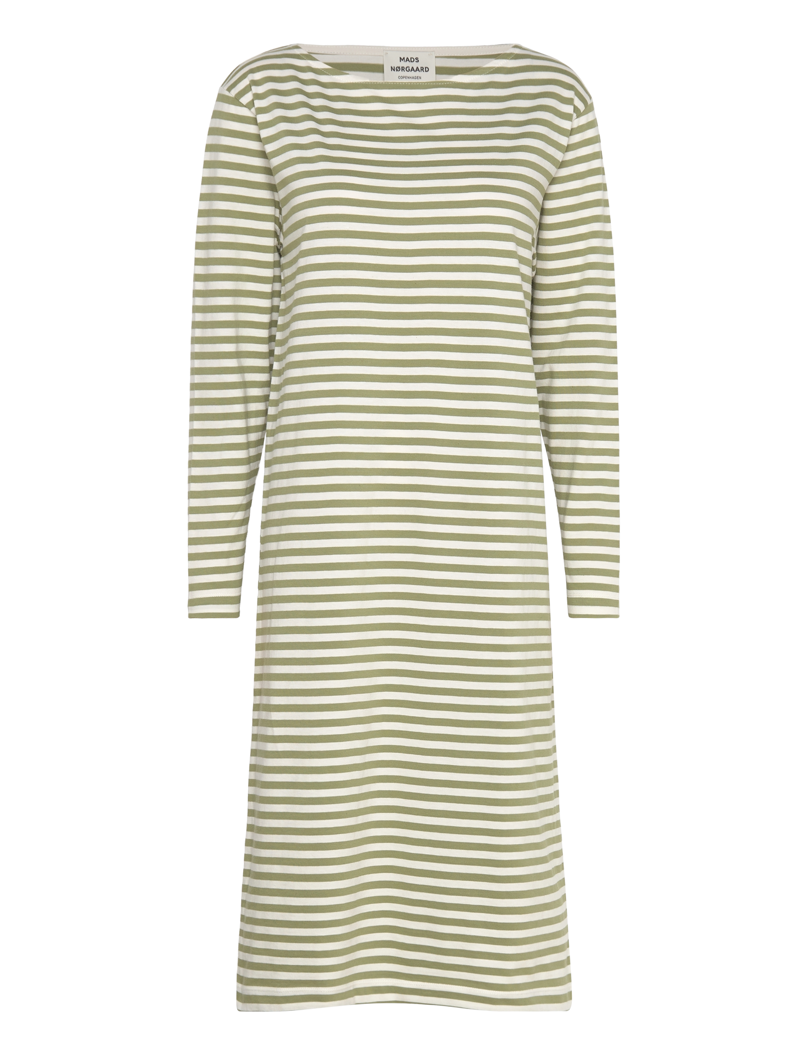 MADS NØRGAARD Soft Single Stripe Sille Kleid Grün - XS - Damen
