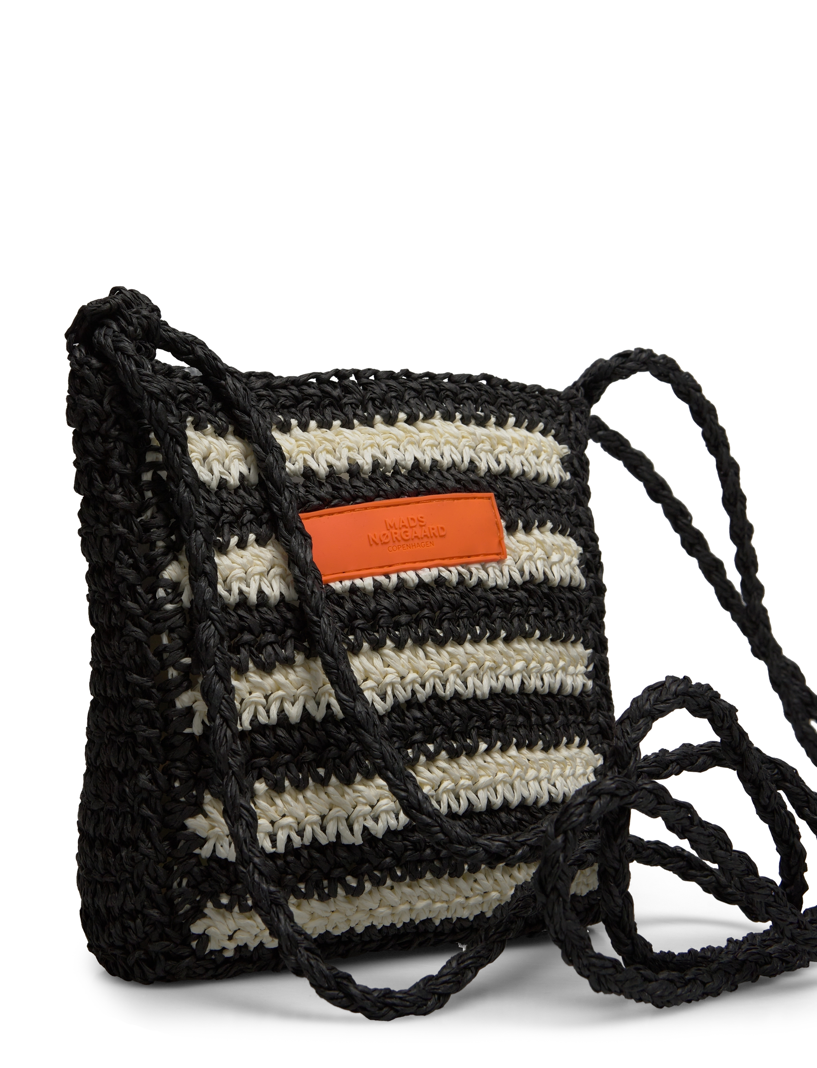 Mads Nørgaard - Paper Straw Milan Bag - black/white - 3