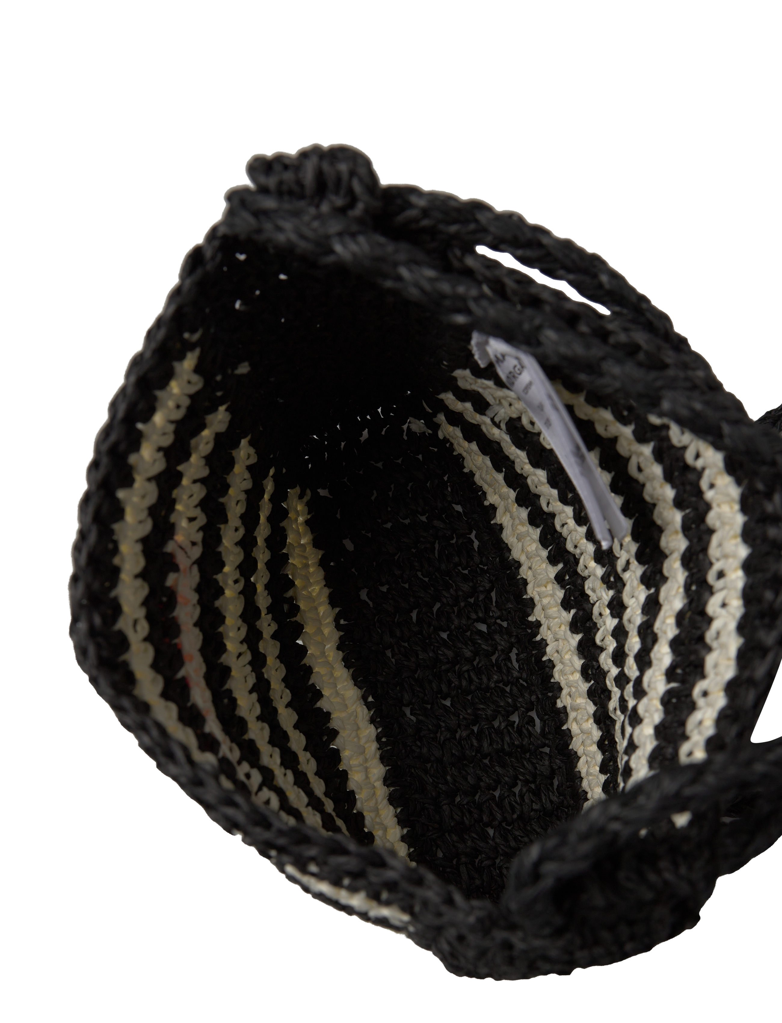 Mads Nørgaard - Paper Straw Milan Bag - black/white - 4
