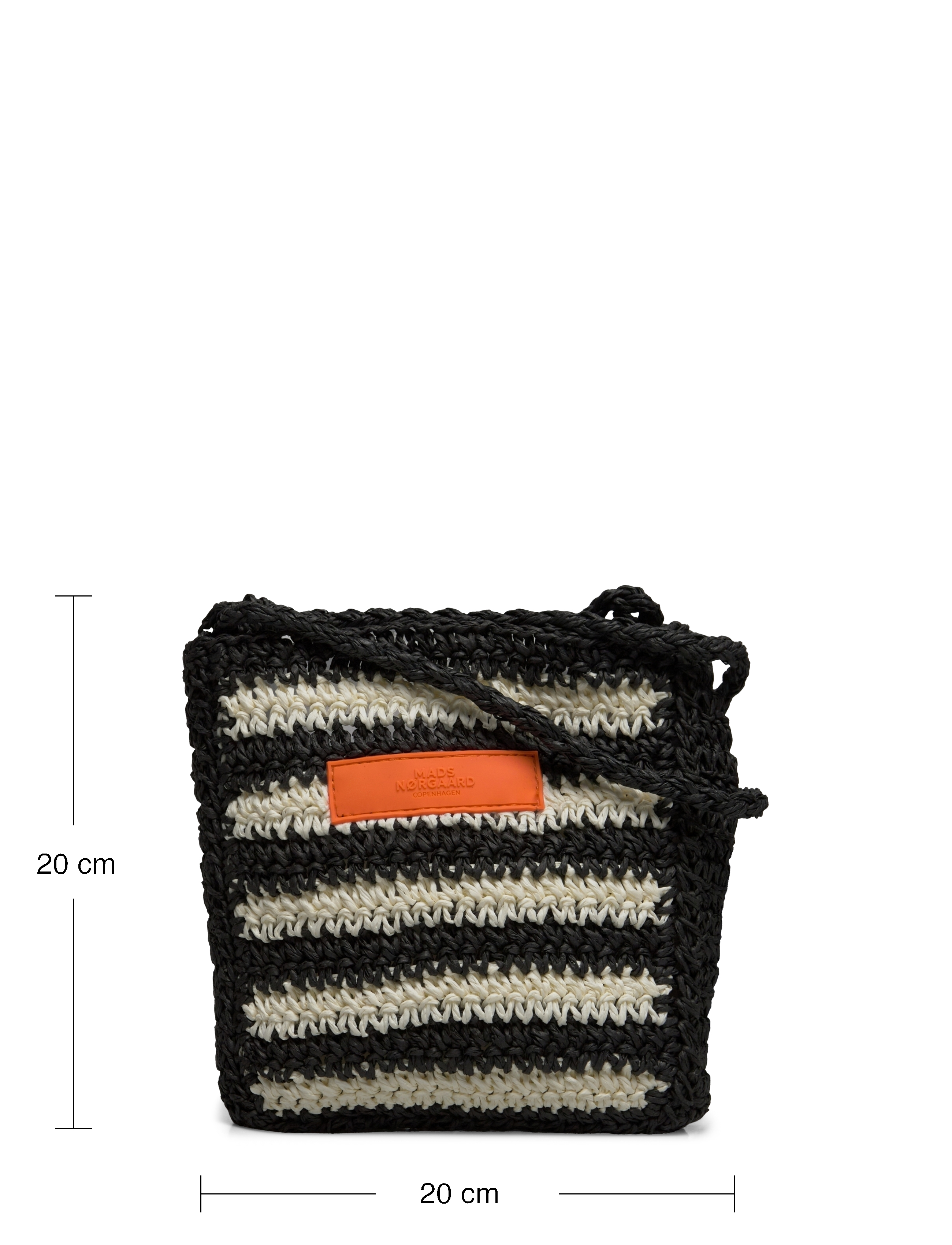 Mads Nørgaard - Paper Straw Milan Bag - black/white - 5