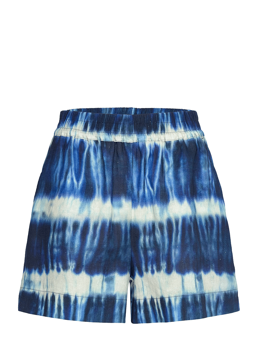 Mads Nørgaard - Colin Lora Shorts AOP - casual shorts - tie dye stripe aop merthyl blu - 0